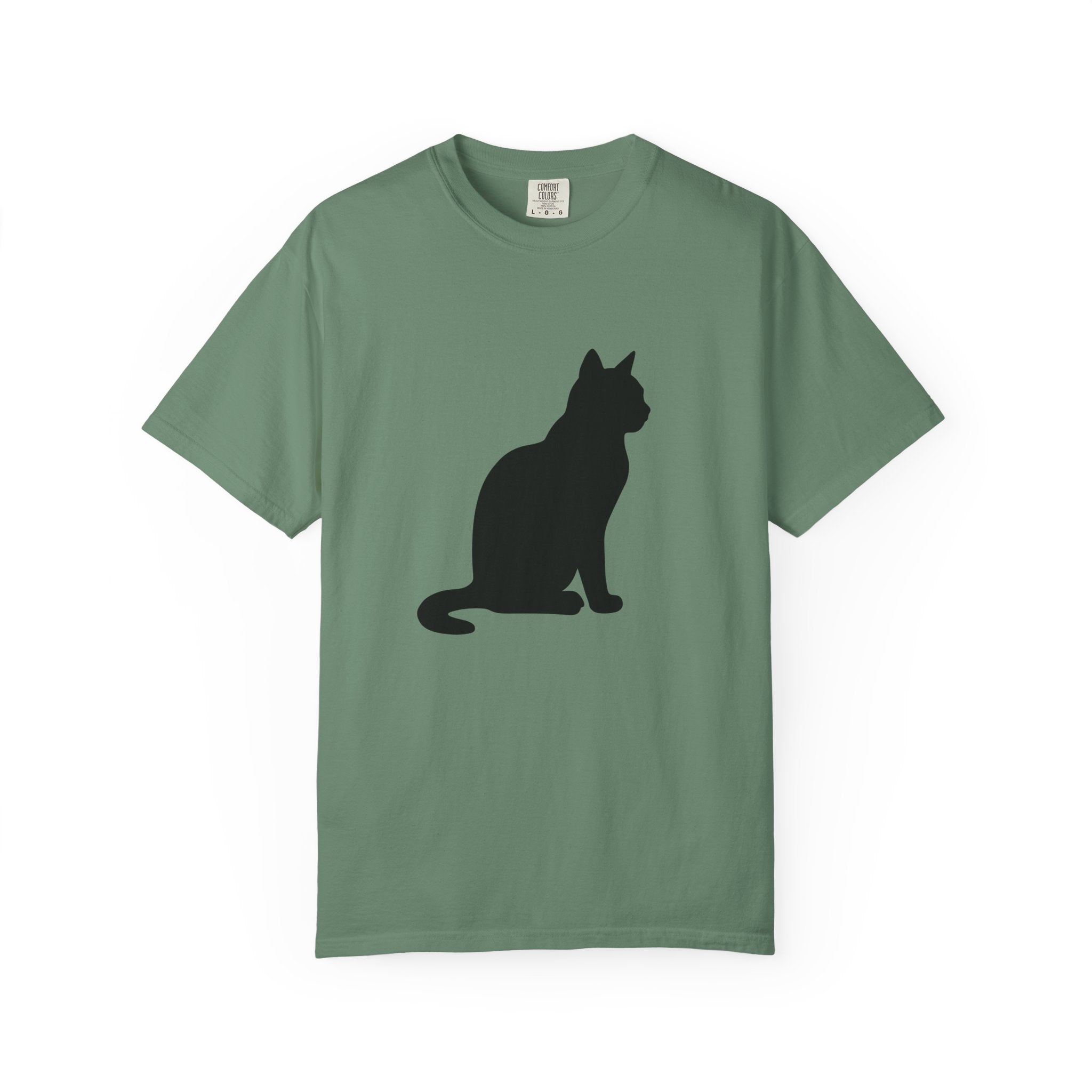 Cat Silhouette T‑Shirt — Minimal Black Kitty Graphic Tee