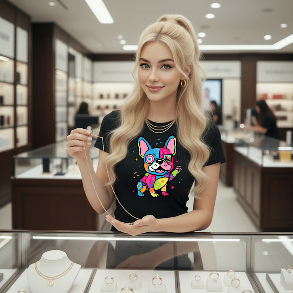 French Bulldog Pop Art T-Shirt — Colorful Cute Dog Graphic Tee