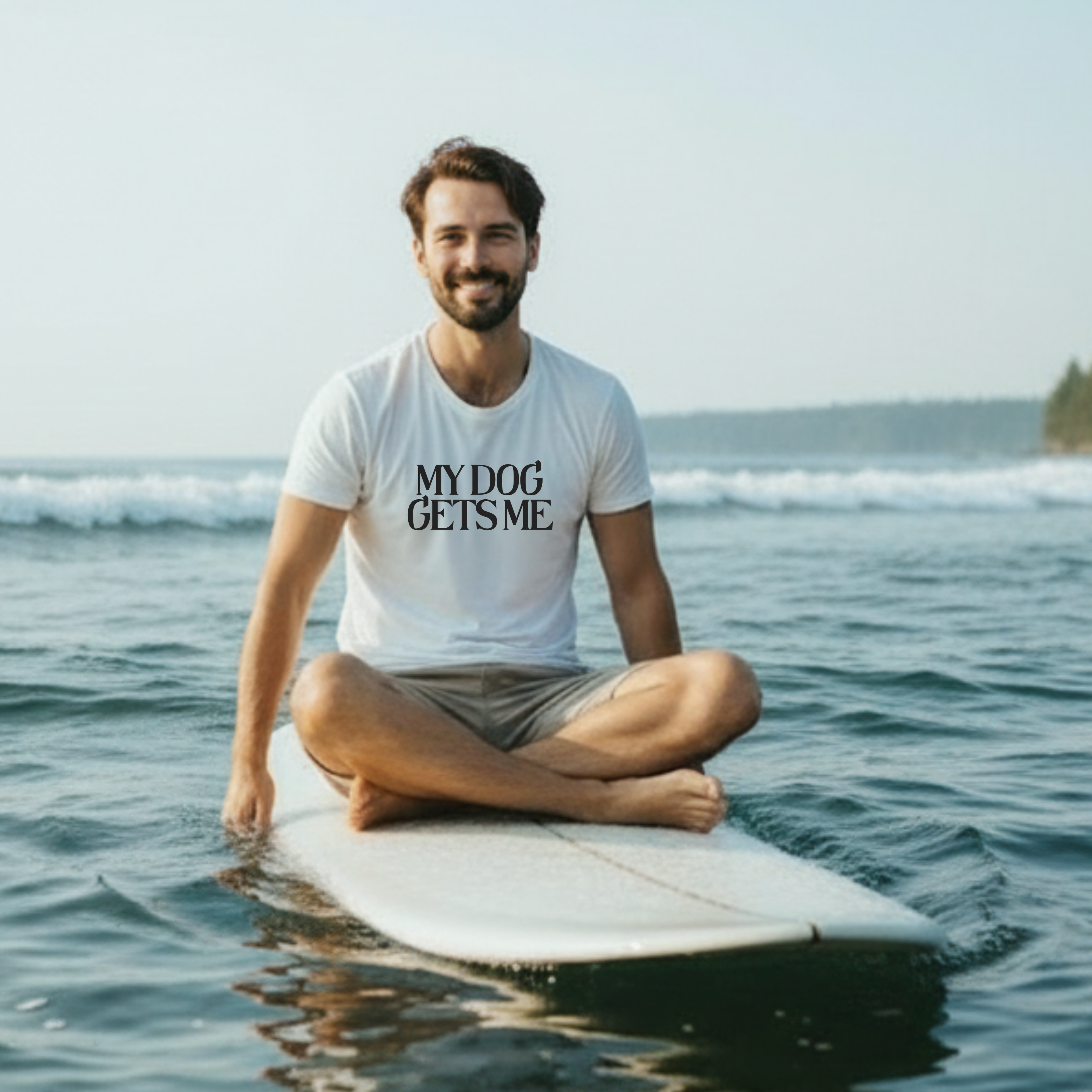 T-Shirt — "My Dog Gets Me" Minimalist Dog Lover Tee