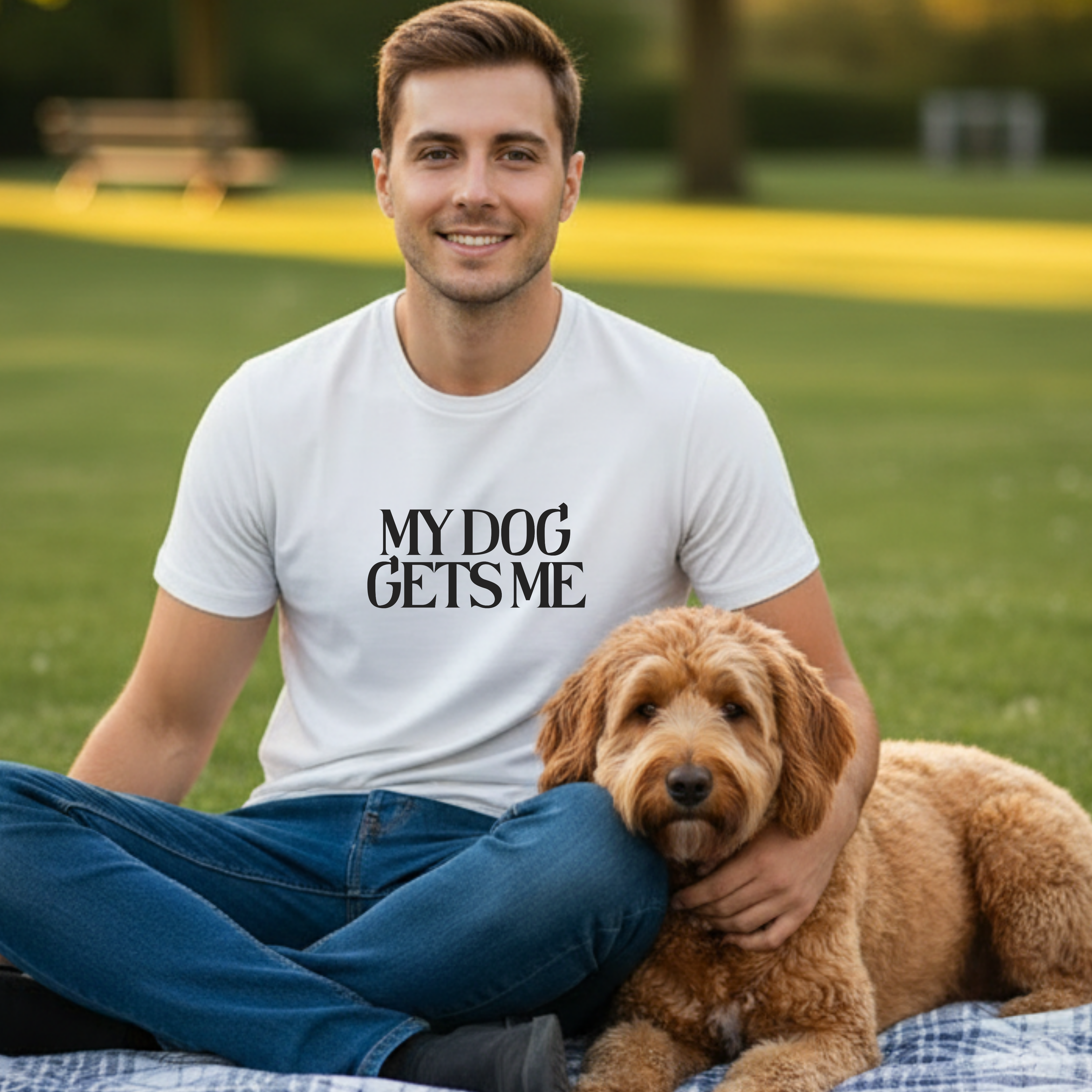 T-Shirt — "My Dog Gets Me" Minimalist Dog Lover Tee