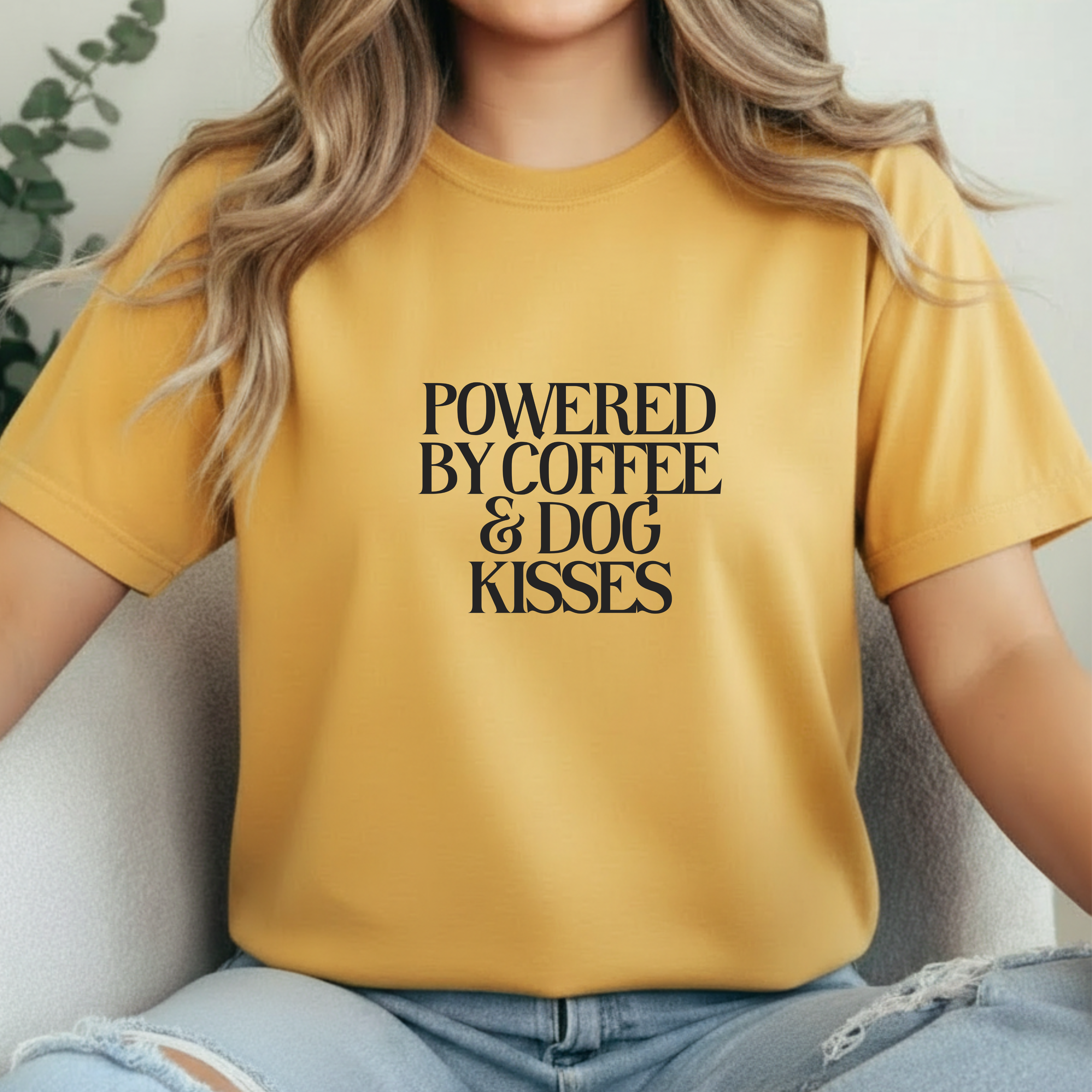 Powered by Coffee & Dog Kisses Graphic Tee