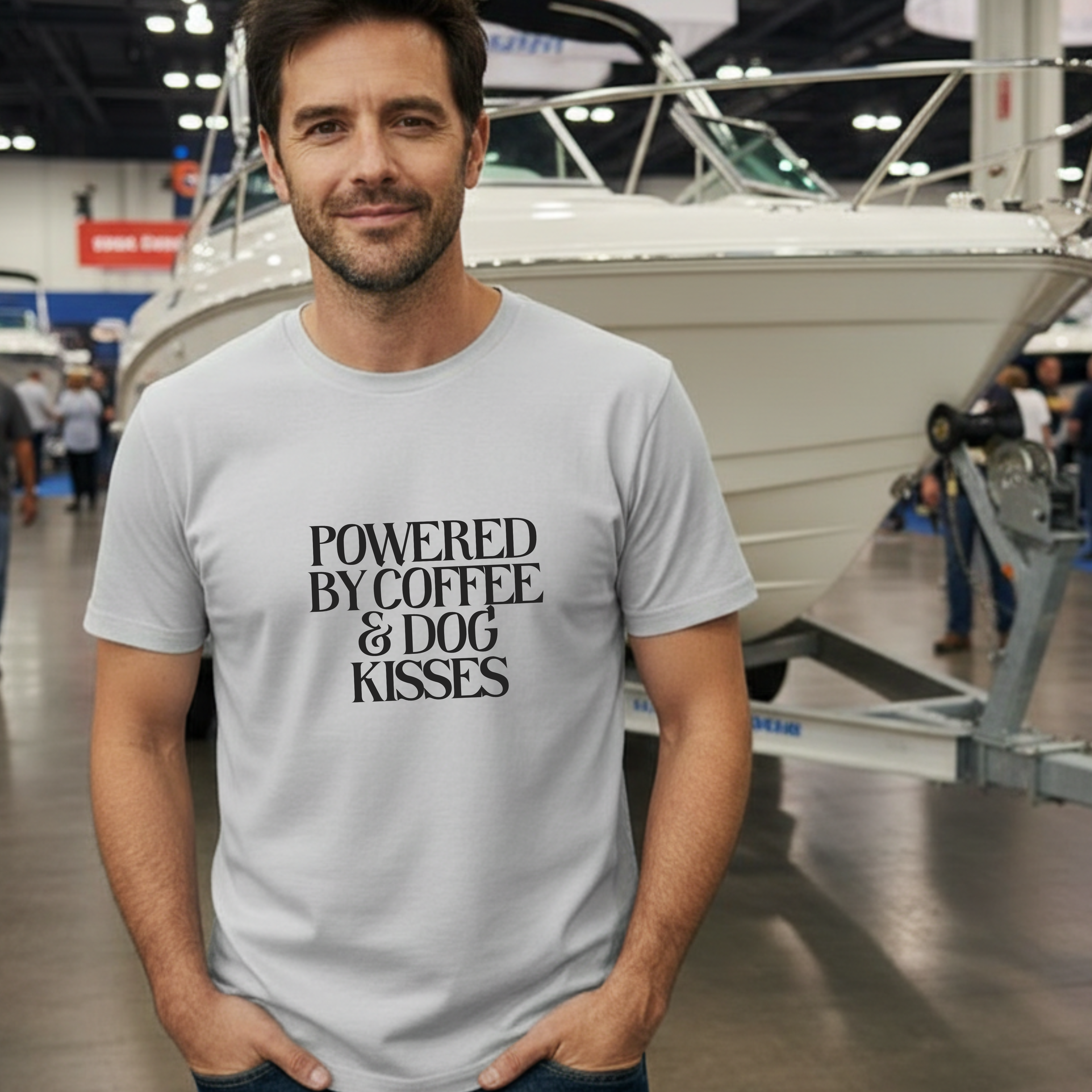 Powered by Coffee & Dog Kisses Graphic Tee