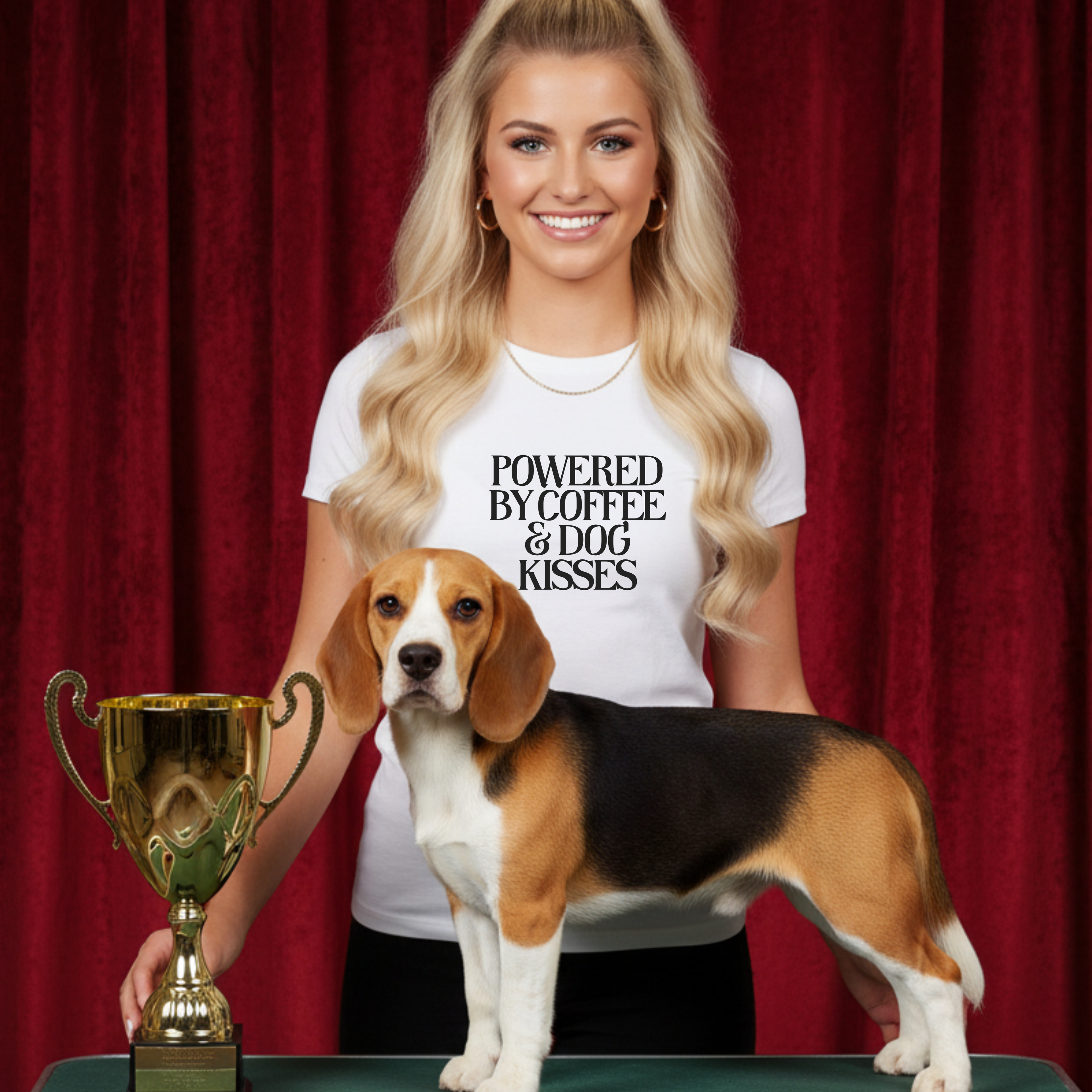 Powered by Coffee & Dog Kisses Graphic Tee