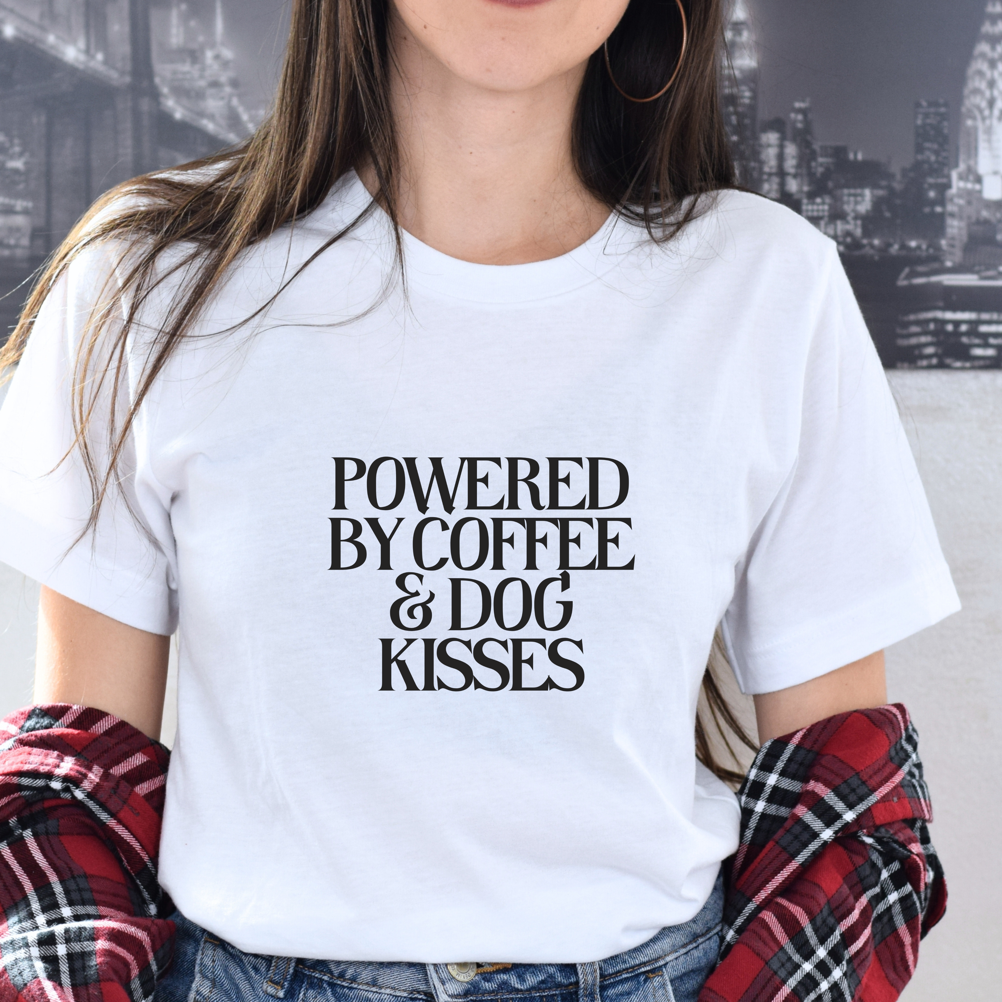 Powered by Coffee & Dog Kisses Graphic Tee