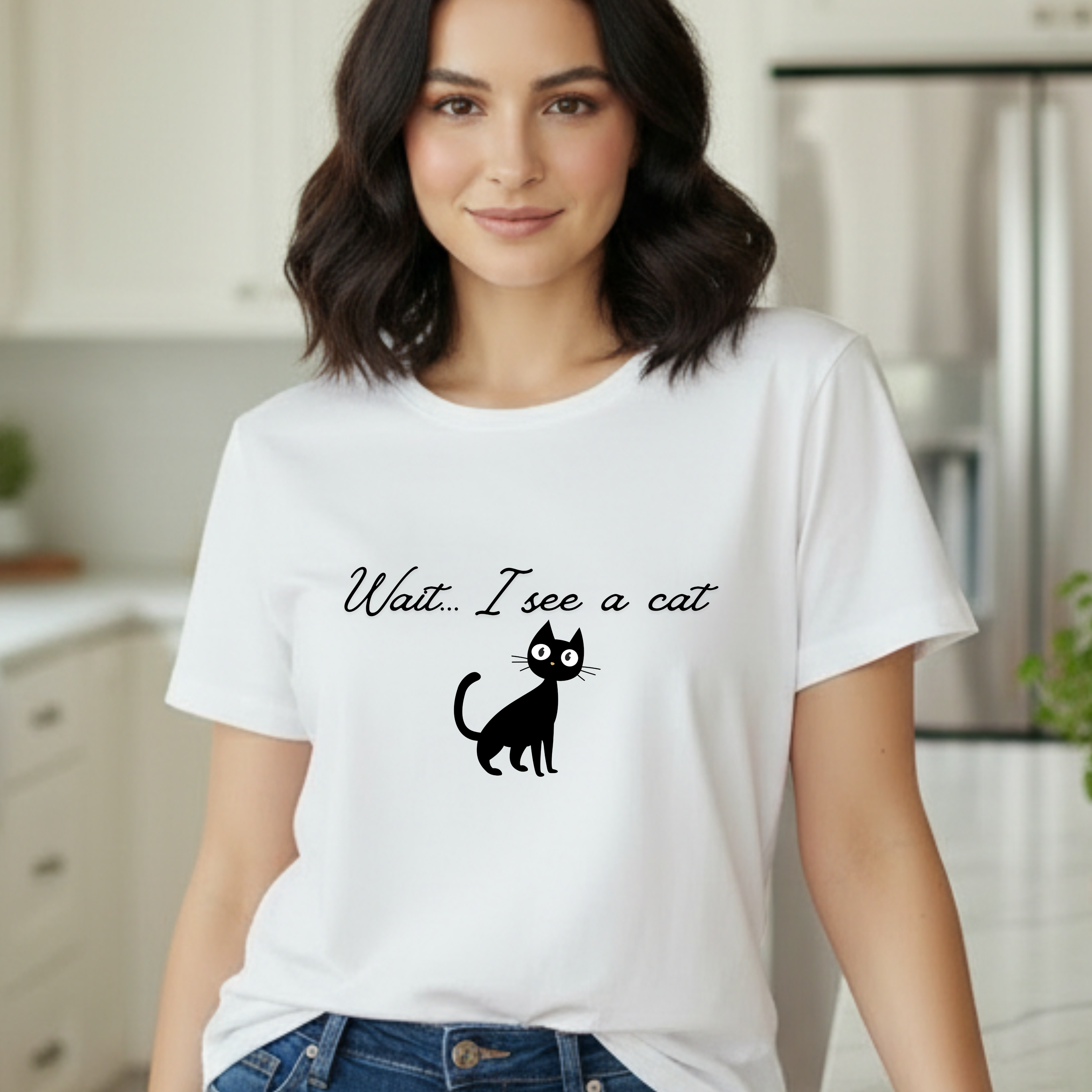 Wait ... I See a Cat — Comic-Style Cat T-Shirt