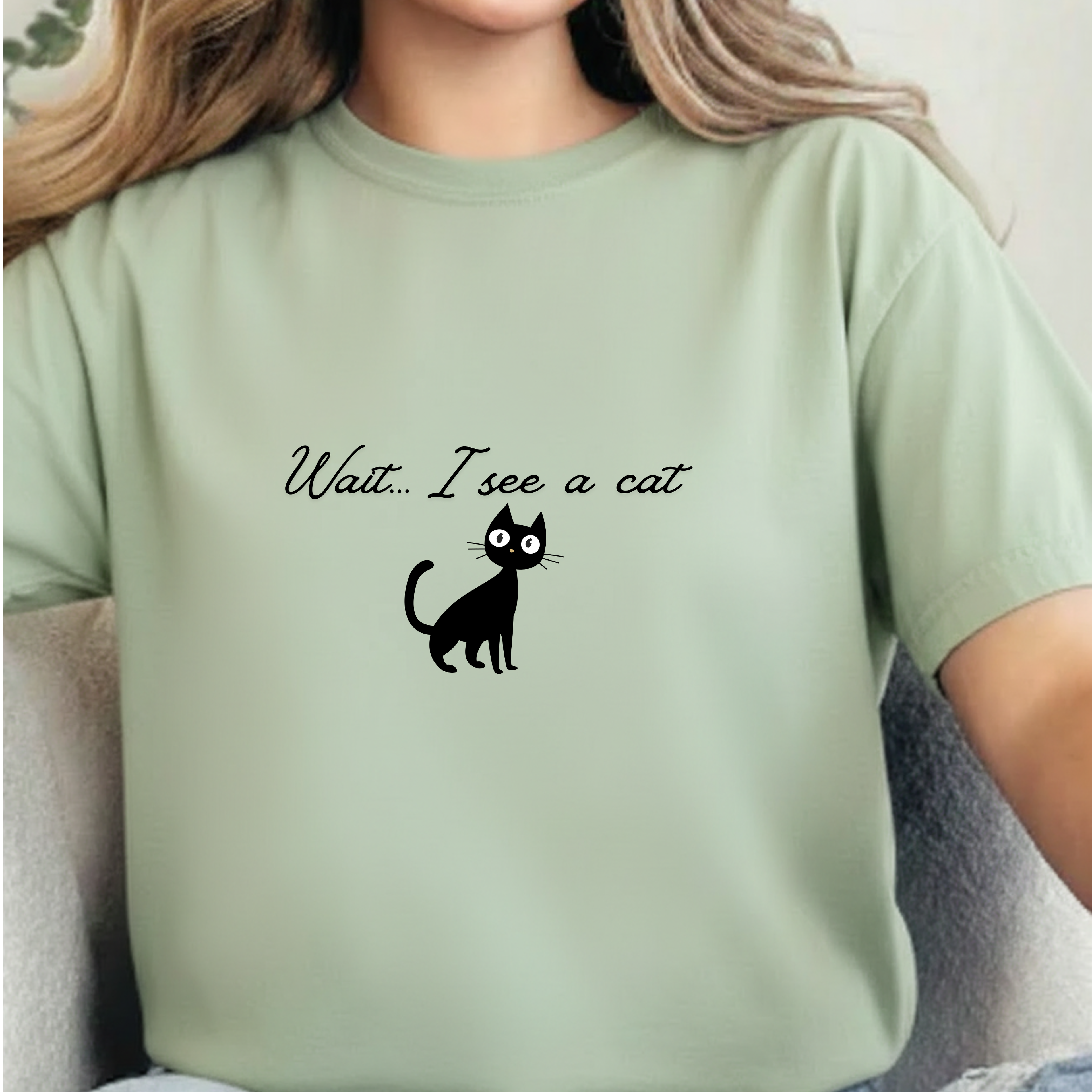 Wait ... I See a Cat — Comic-Style Cat T-Shirt