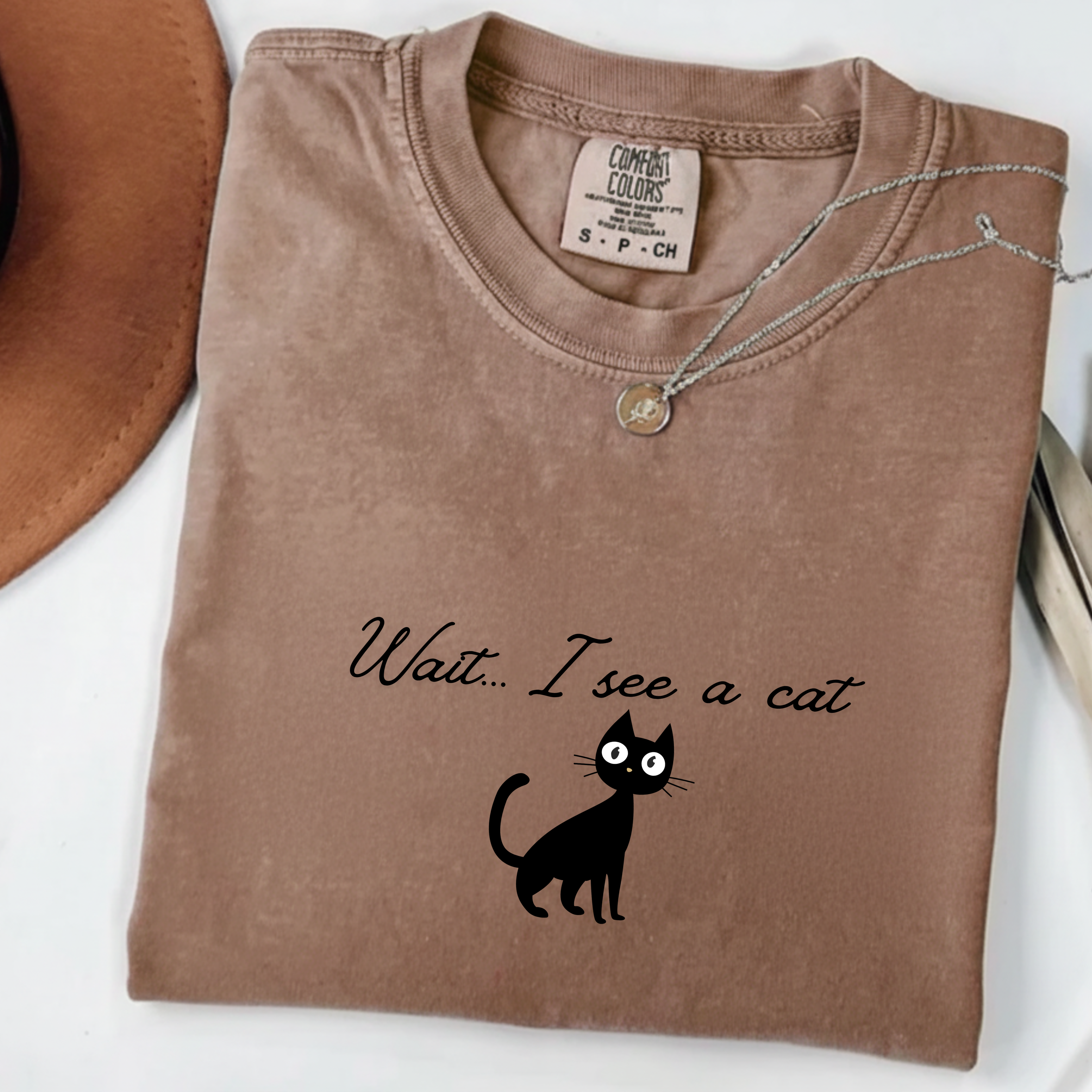 Wait ... I See a Cat — Comic-Style Cat T-Shirt