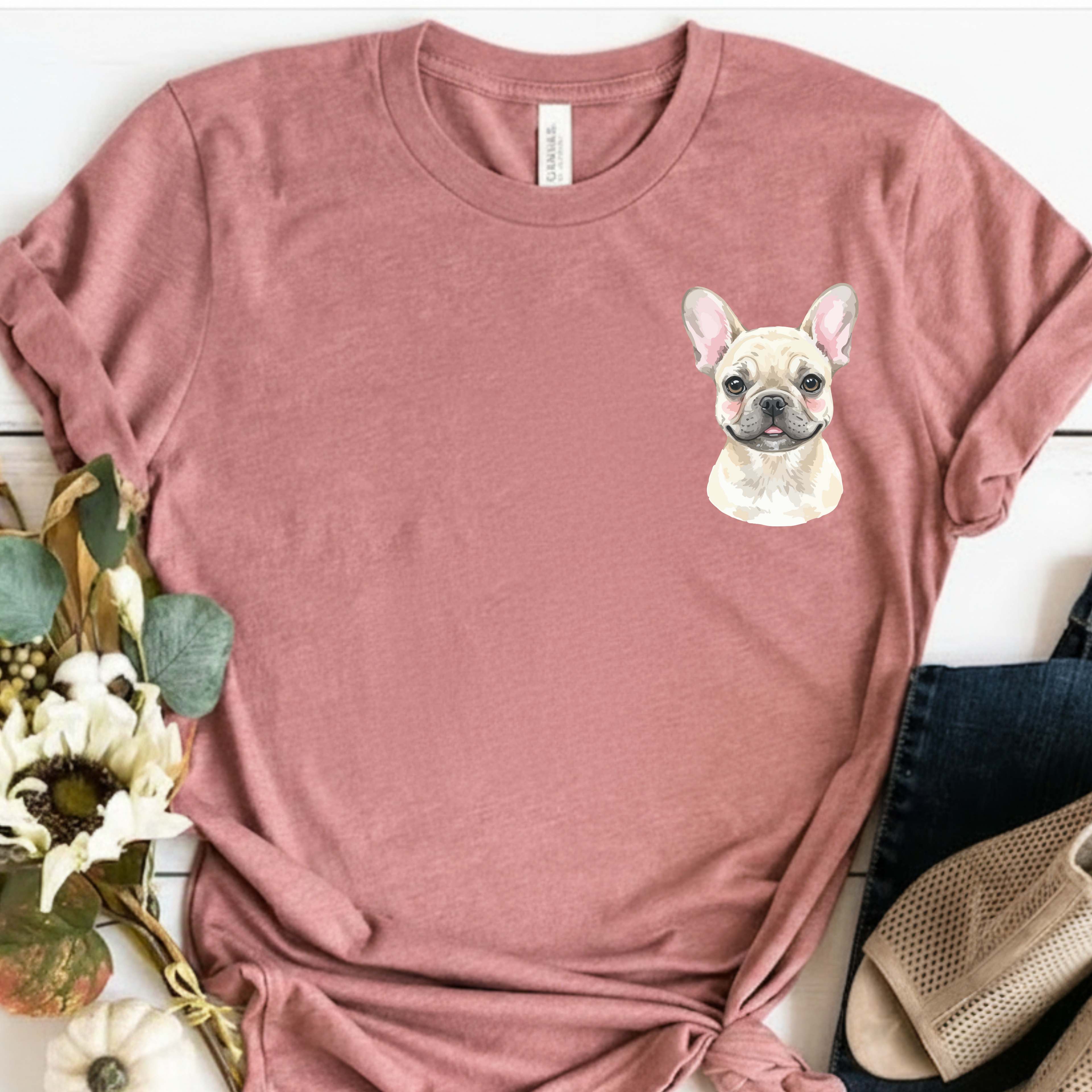 French Bulldog Chest Portrait Tee - Cute Dog Lover T-Shirt