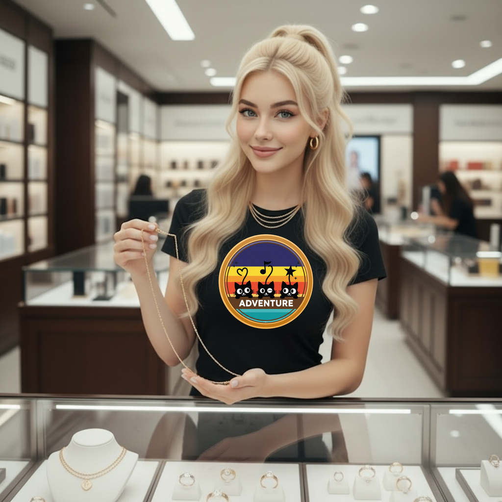 Adventure Cats T-Shirt — Retro Stripe Cat Trio Tee