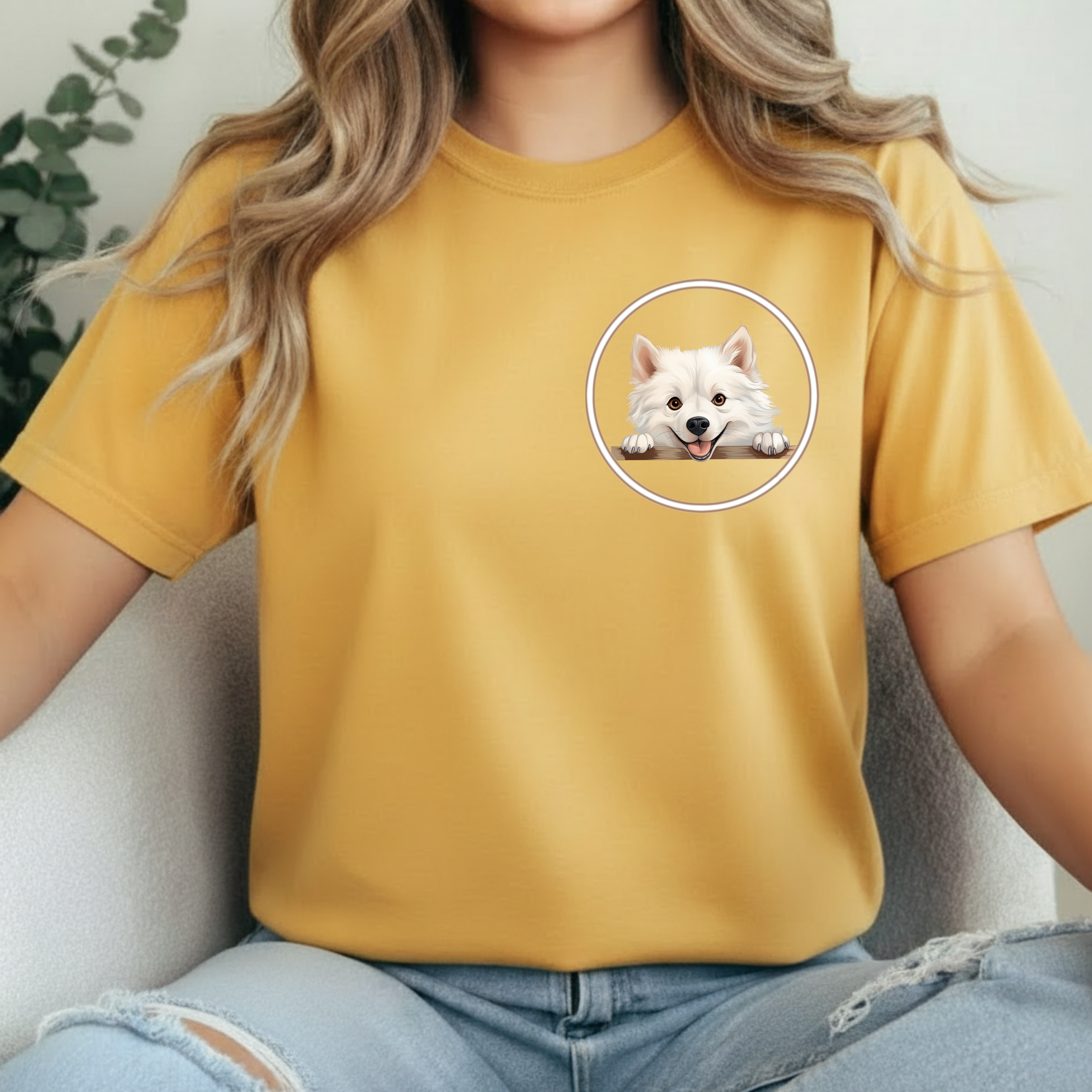 Puppy Portrait T-Shirt — Cute White Dog Graphic Tee Unisex Pet Portrait Tee: The Perfect Gift for Dog Moms & Dads