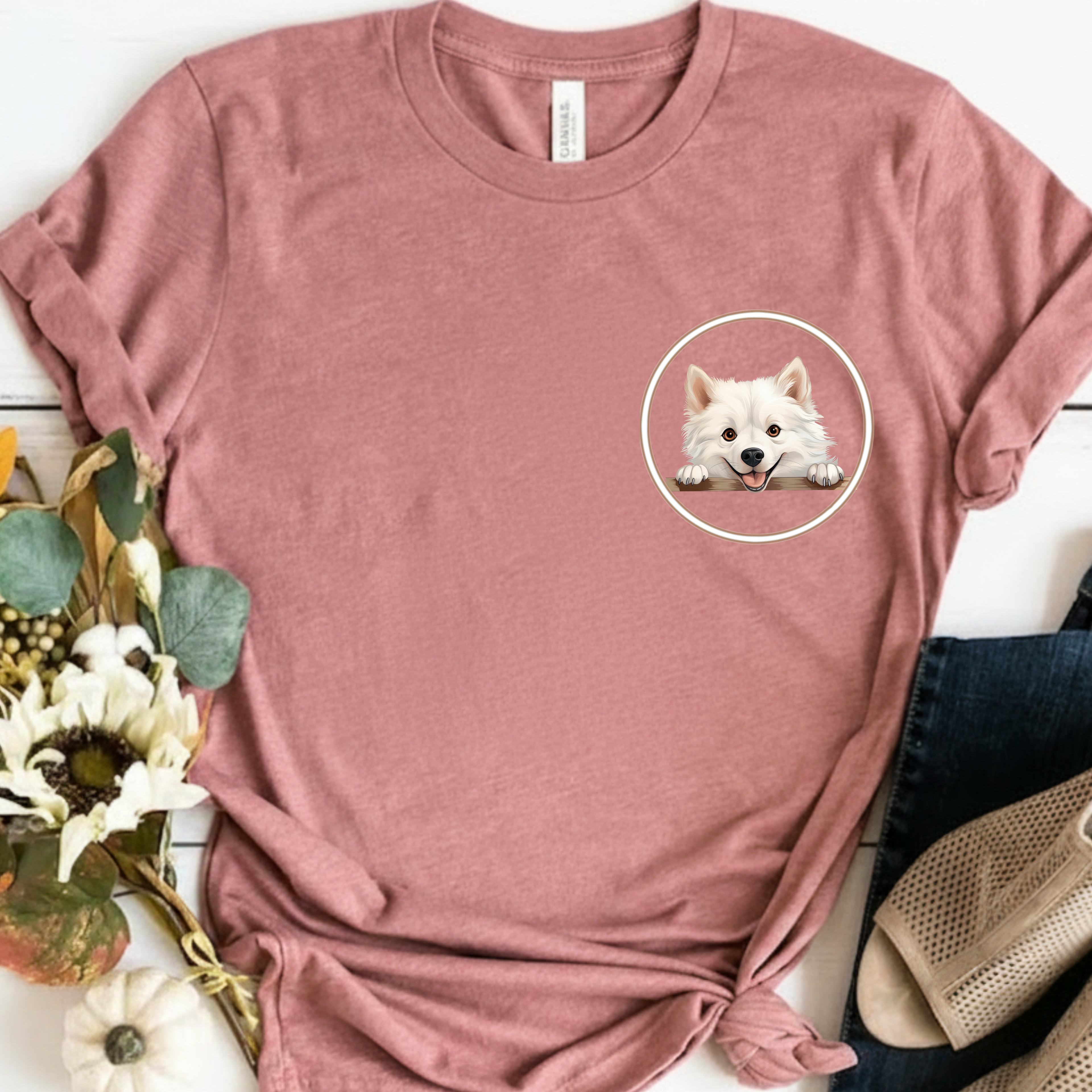 Puppy Portrait T-Shirt — Cute White Dog Graphic Tee Unisex Pet Portrait Tee: The Perfect Gift for Dog Moms & Dads
