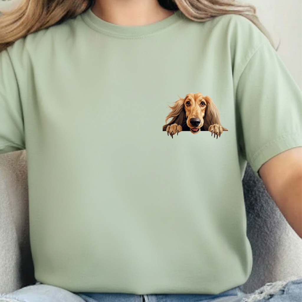 Dachshund Peeking Dog T-Shirt — Cute Long Dog Face Tee