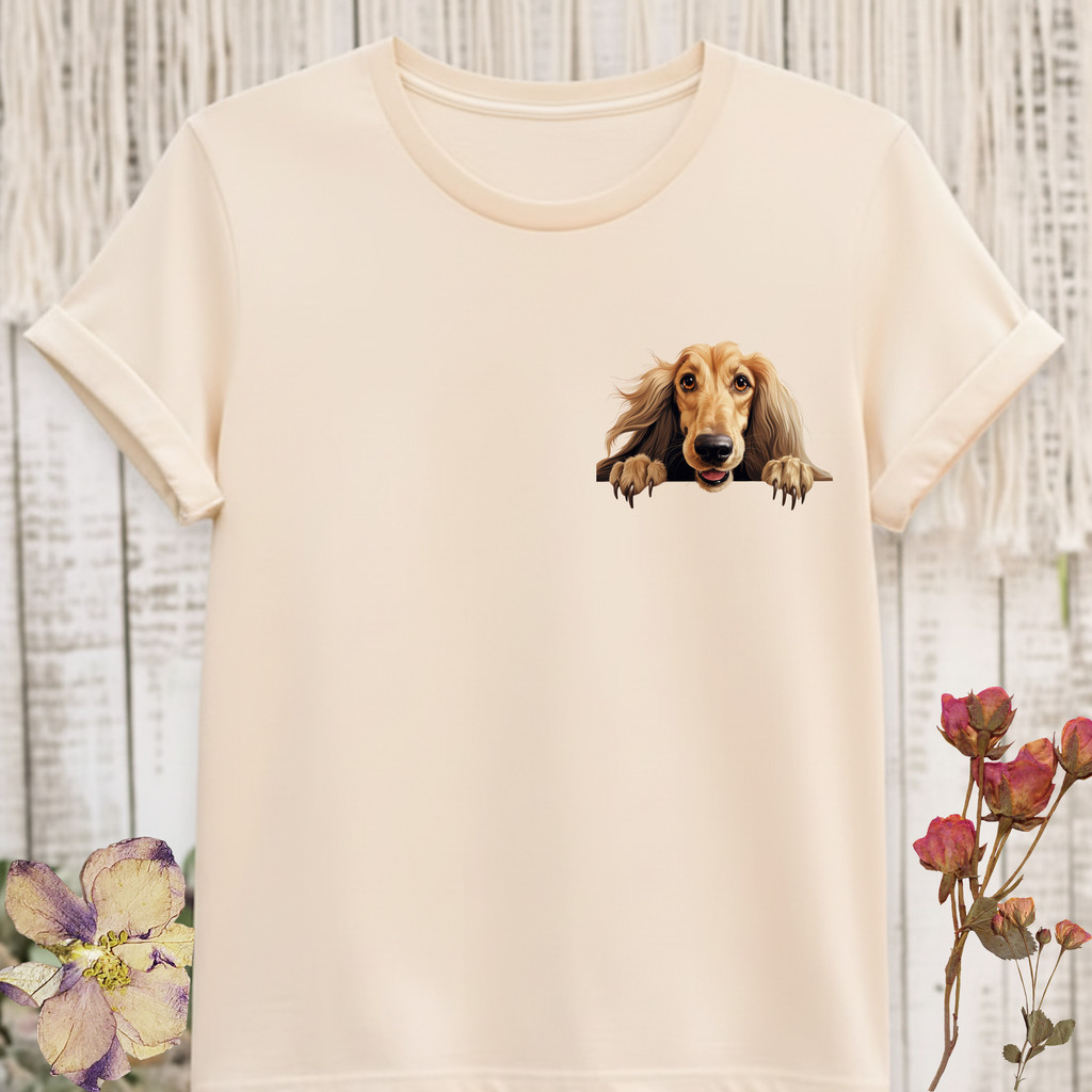Dachshund Peeking Dog T-Shirt — Cute Long Dog Face Tee