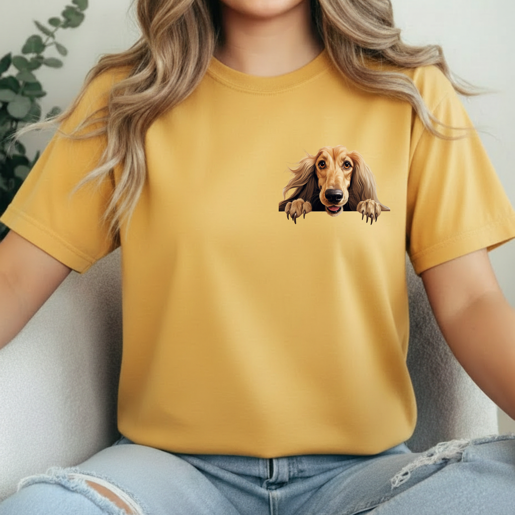 Dachshund Peeking Dog T-Shirt — Cute Long Dog Face Tee