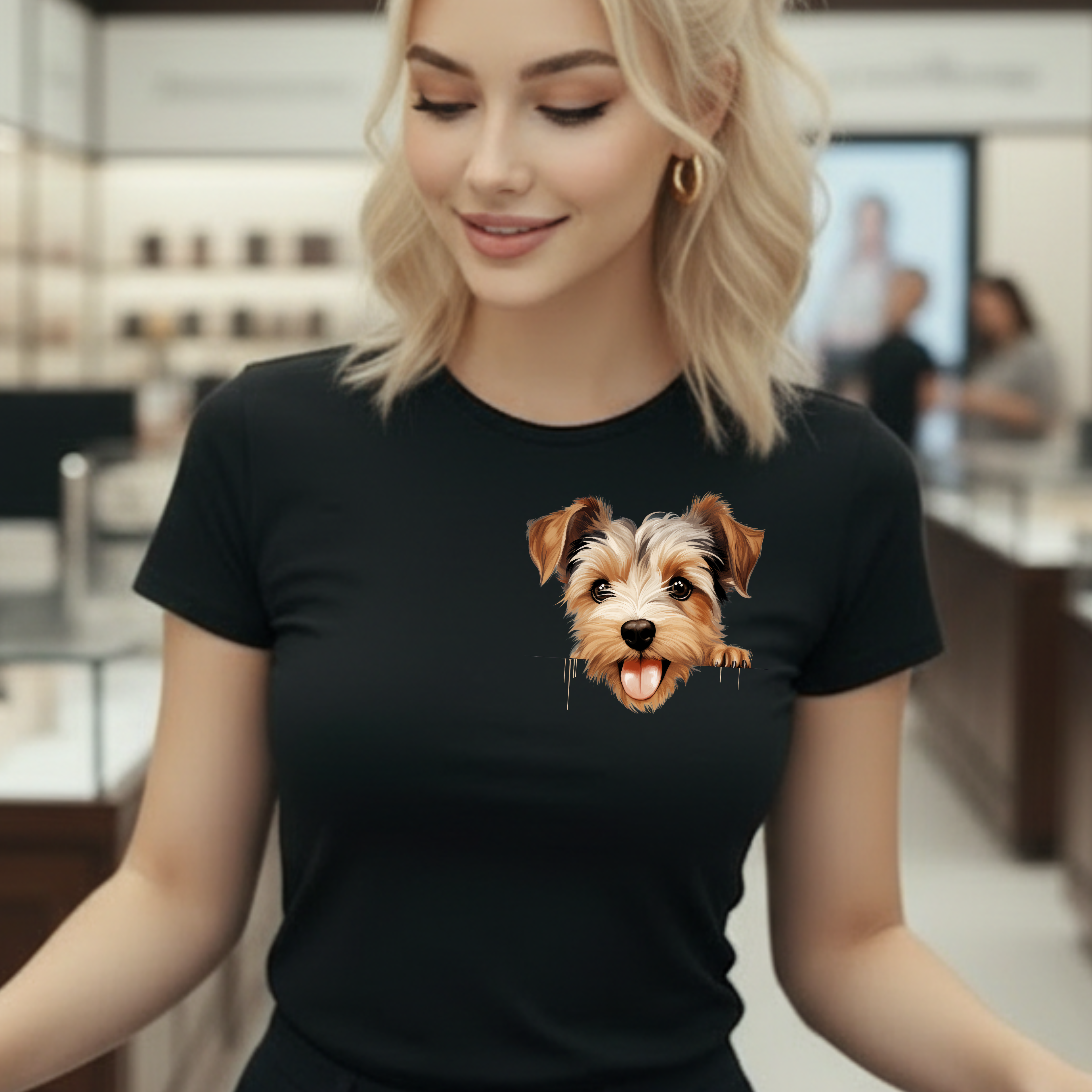 Terrier Sweet Face T-Shirt – Cute Small Dog Graphic Tee, Pet Lover Gift