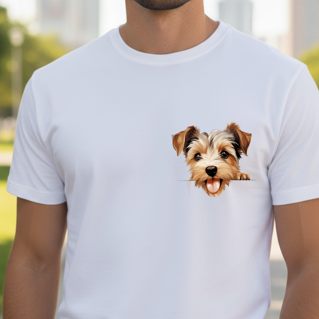 Terrier Sweet Face T-Shirt – Cute Small Dog Graphic Tee, Pet Lover Gift