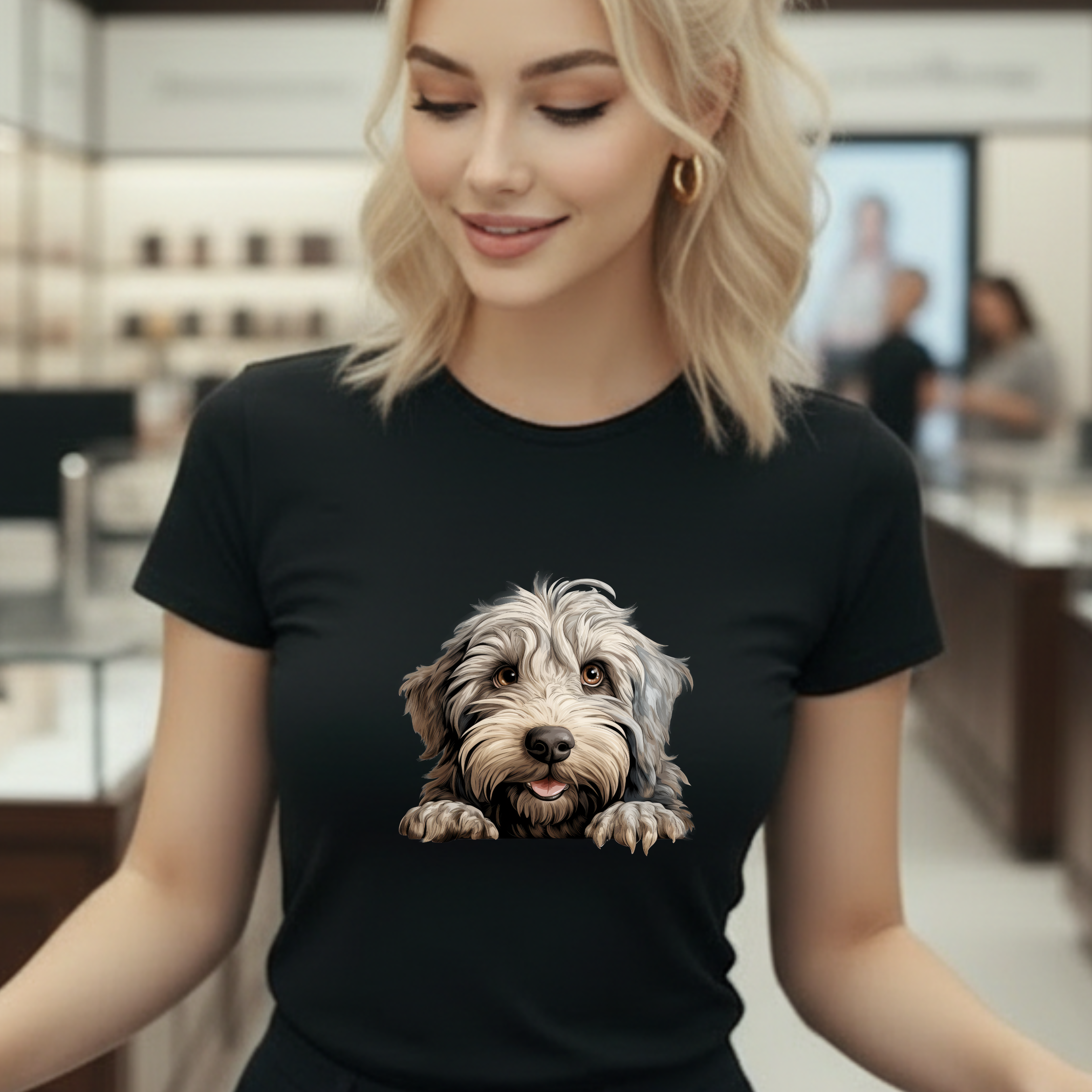 Cute Puppy Face T-Shirt — Bergamasco Dog Lover Tee