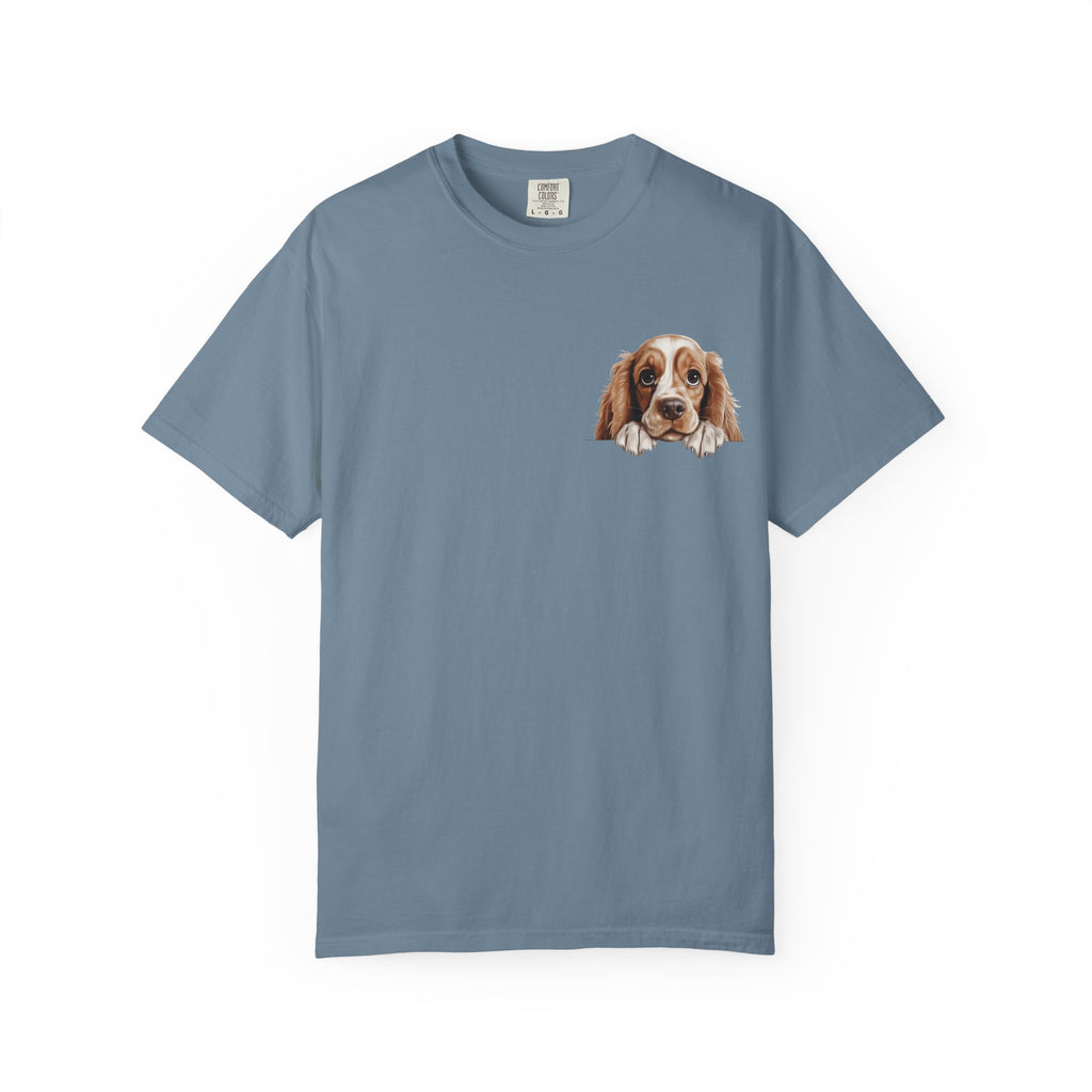 Basset Hound Pocket Tee — Cute Dog Face Graphic T-Shirt