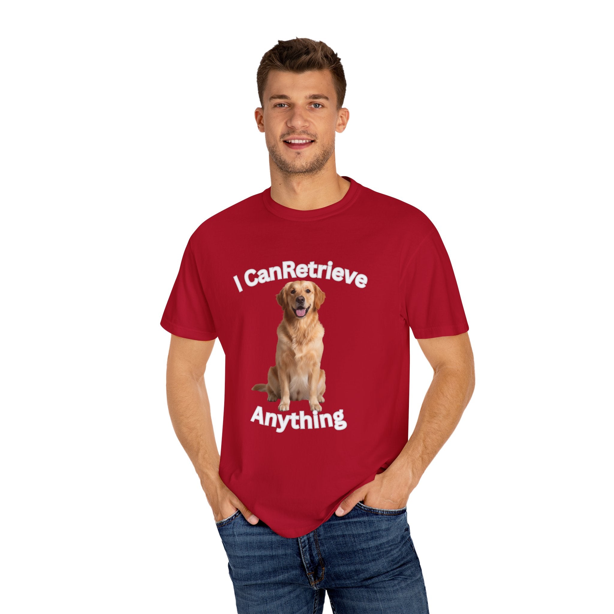 Golden Retriever Portrait T-Shirt — Realistic Dog Face Tee