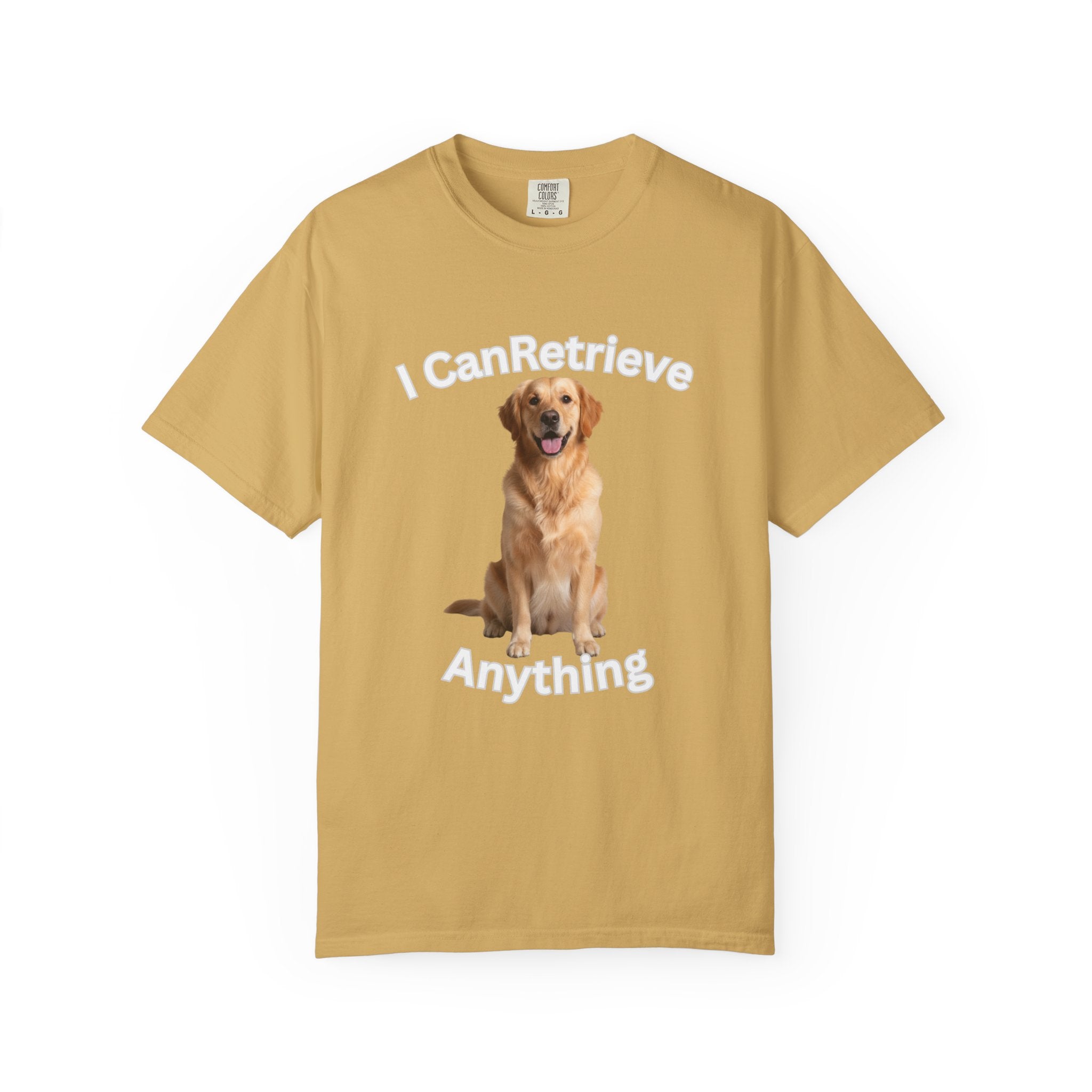 Golden Retriever Portrait T-Shirt — Realistic Dog Face Tee