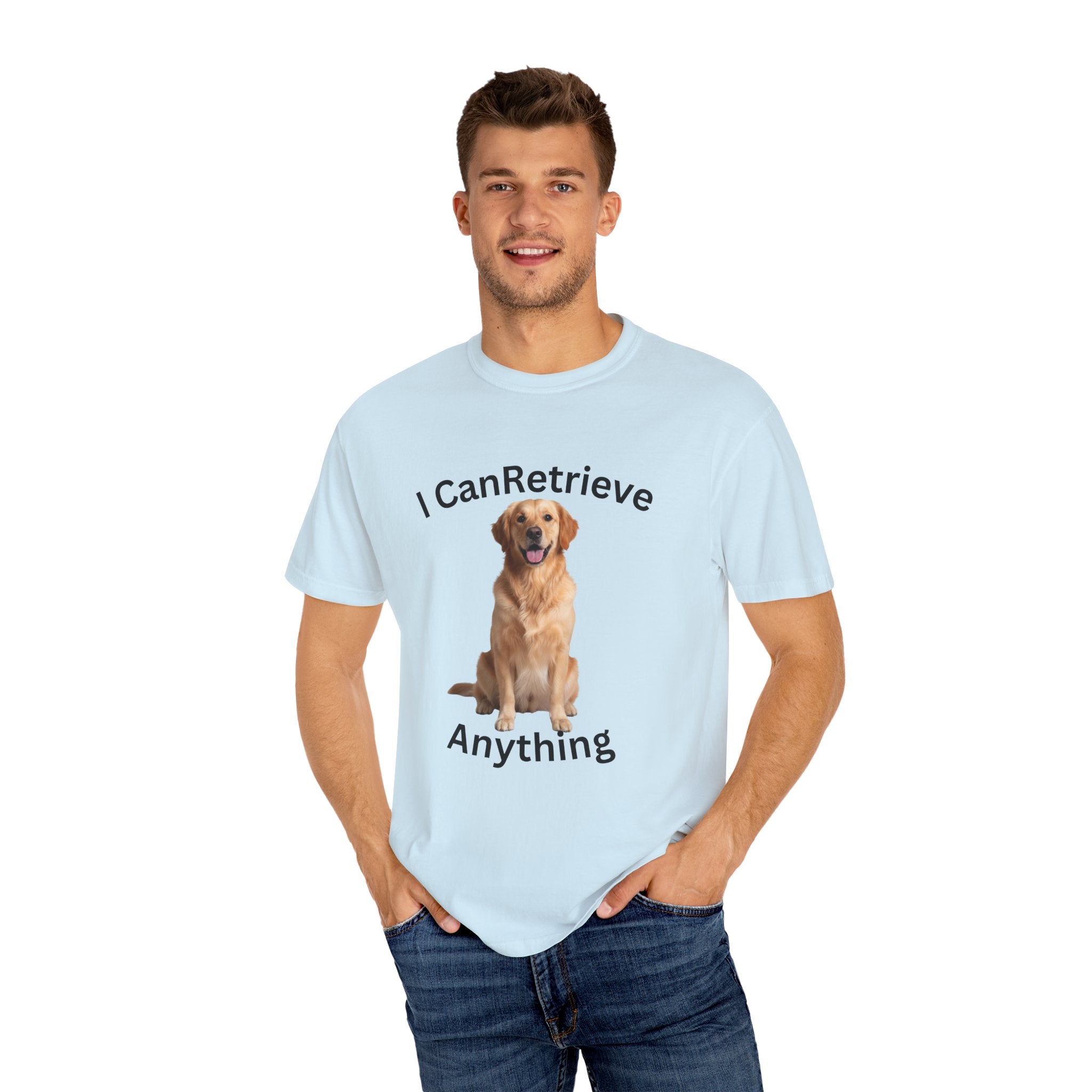 Golden Retriever Portrait T-Shirt — Realistic Dog Face Tee
