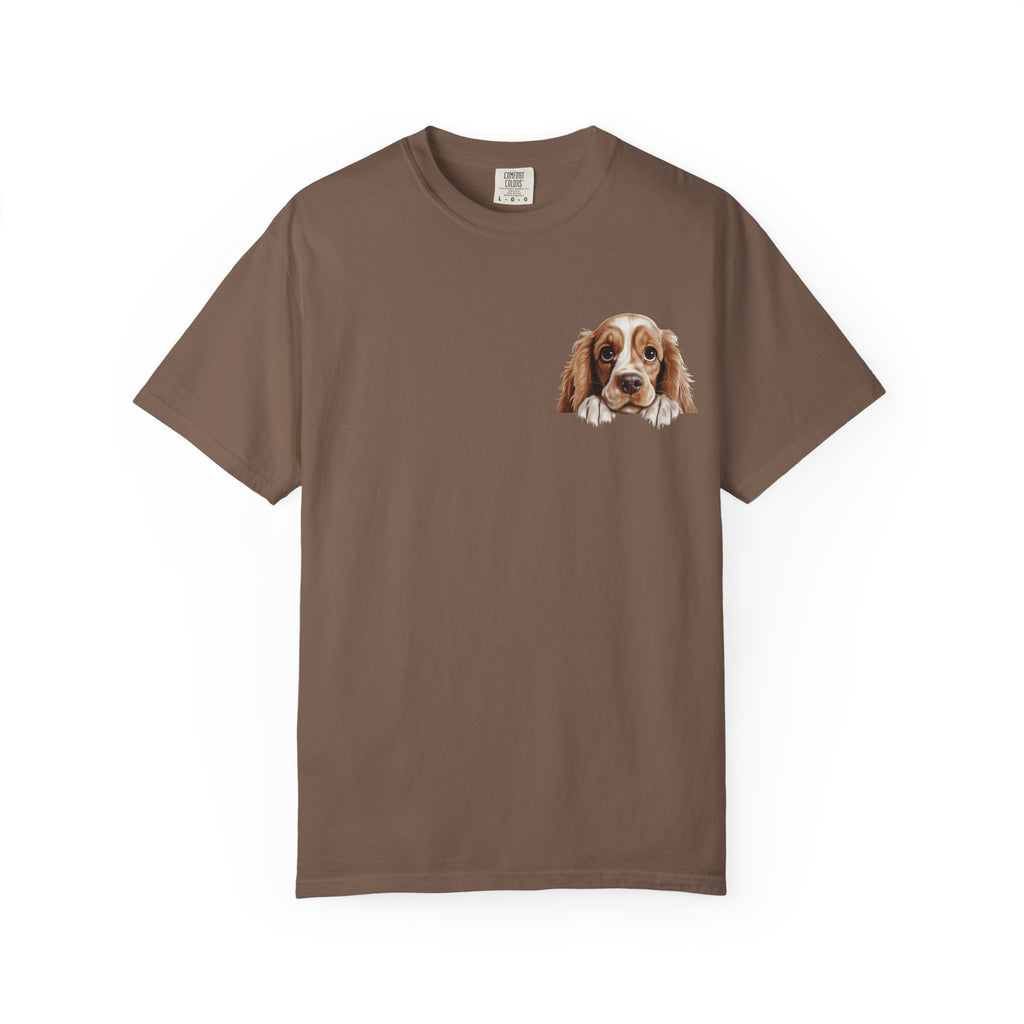 Basset Hound Pocket Tee — Cute Dog Face Graphic T-Shirt