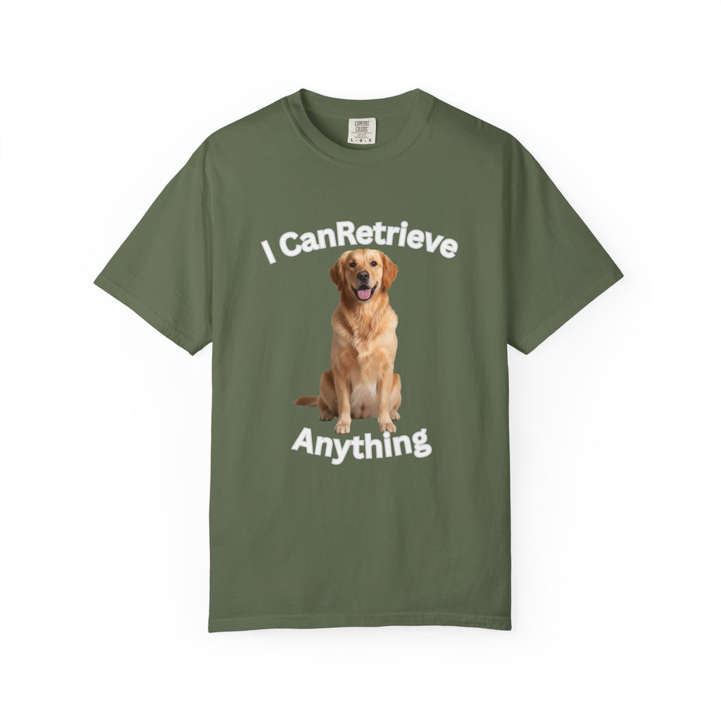 Golden Retriever Portrait T-Shirt — Realistic Dog Face Tee