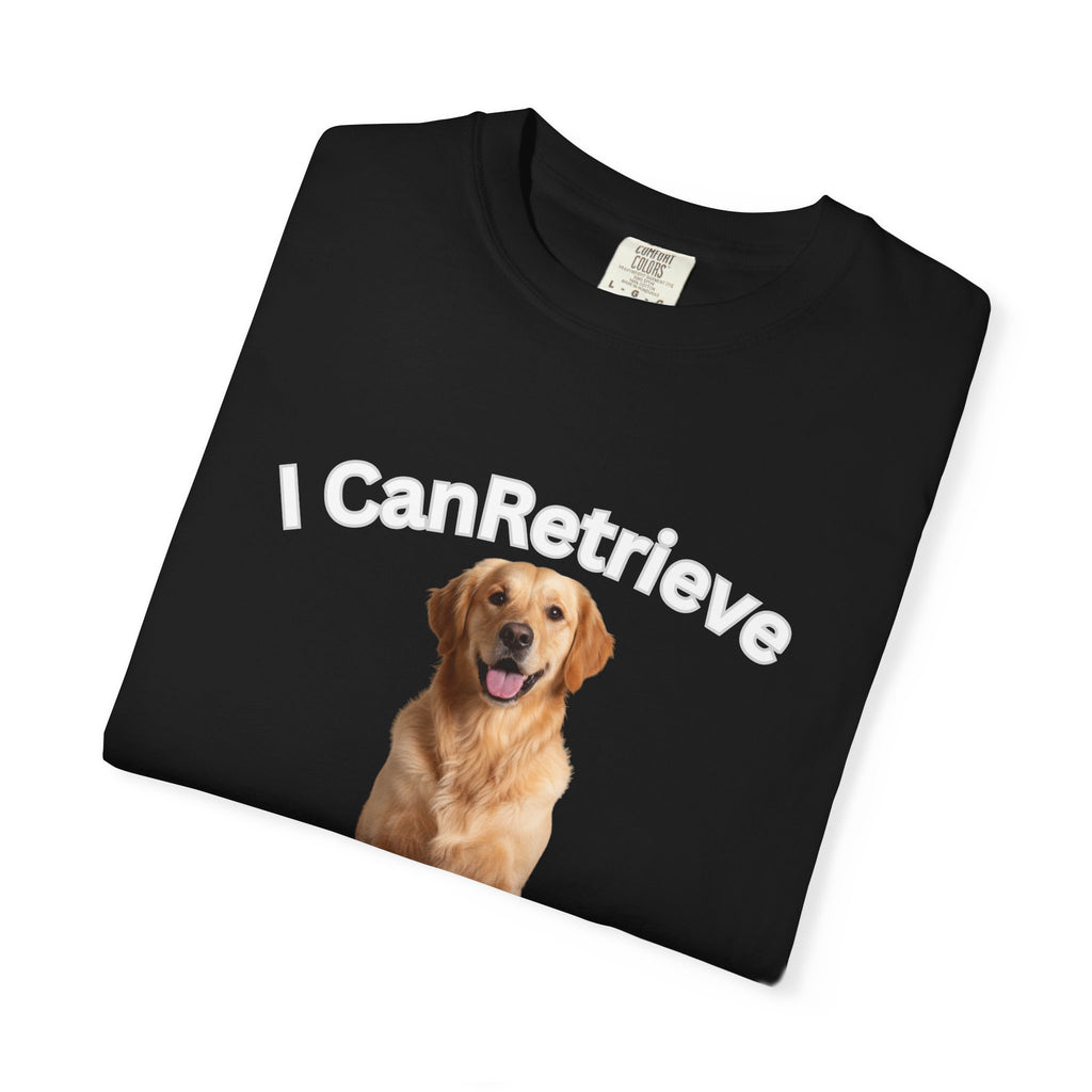Golden Retriever Portrait T-Shirt — Realistic Dog Face Tee