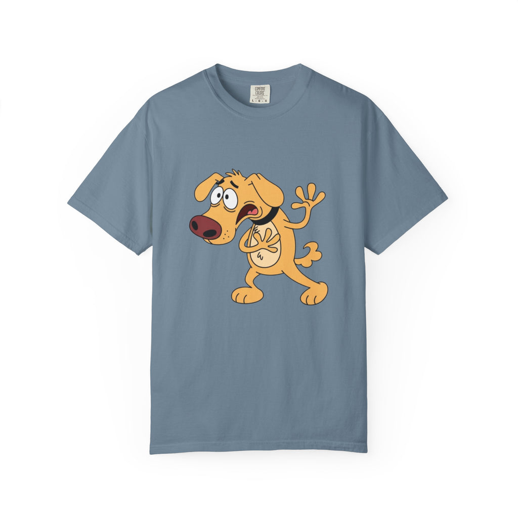 Cartoon Shocked Dog T-Shirt — Funny Animated Pup Graphic Tee