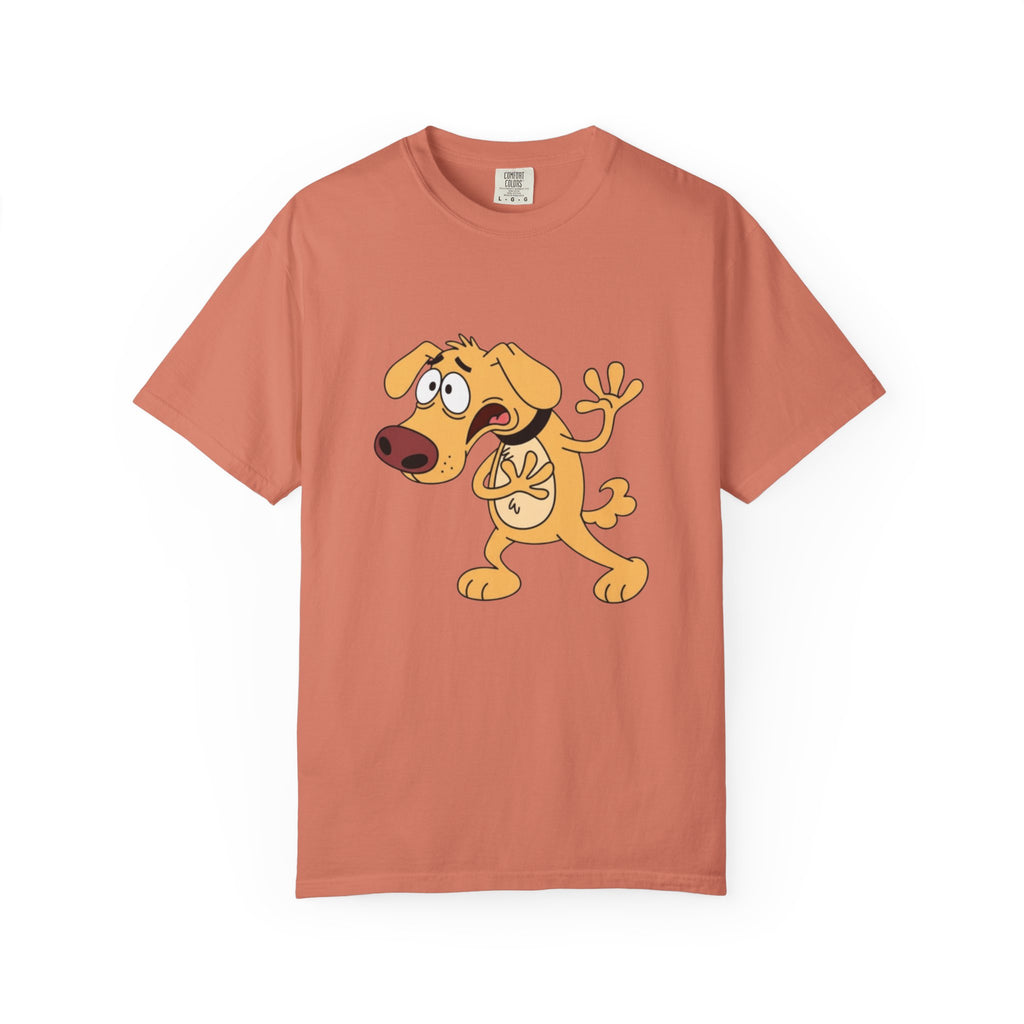 Cartoon Shocked Dog T-Shirt — Funny Animated Pup Graphic Tee