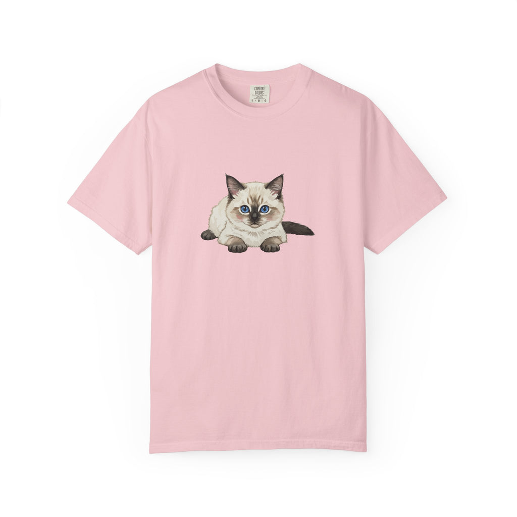 Cat Graphic T-Shirt — Cute Blue-Eyed Siamese Kitten Tee for Cat Lovers