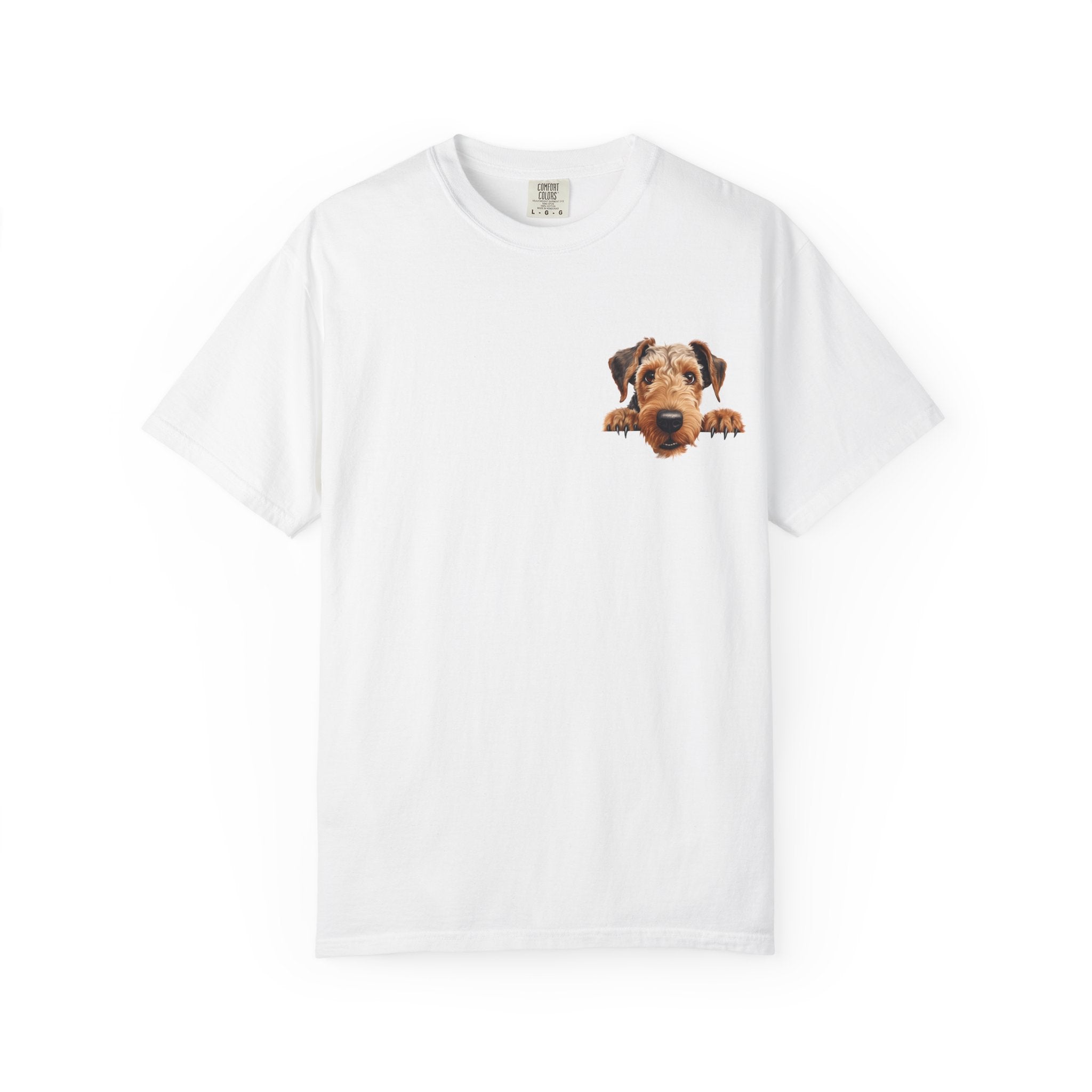 Peekaboo Airedale Dog T‑Shirt — Cute Puppy Graphic Tee