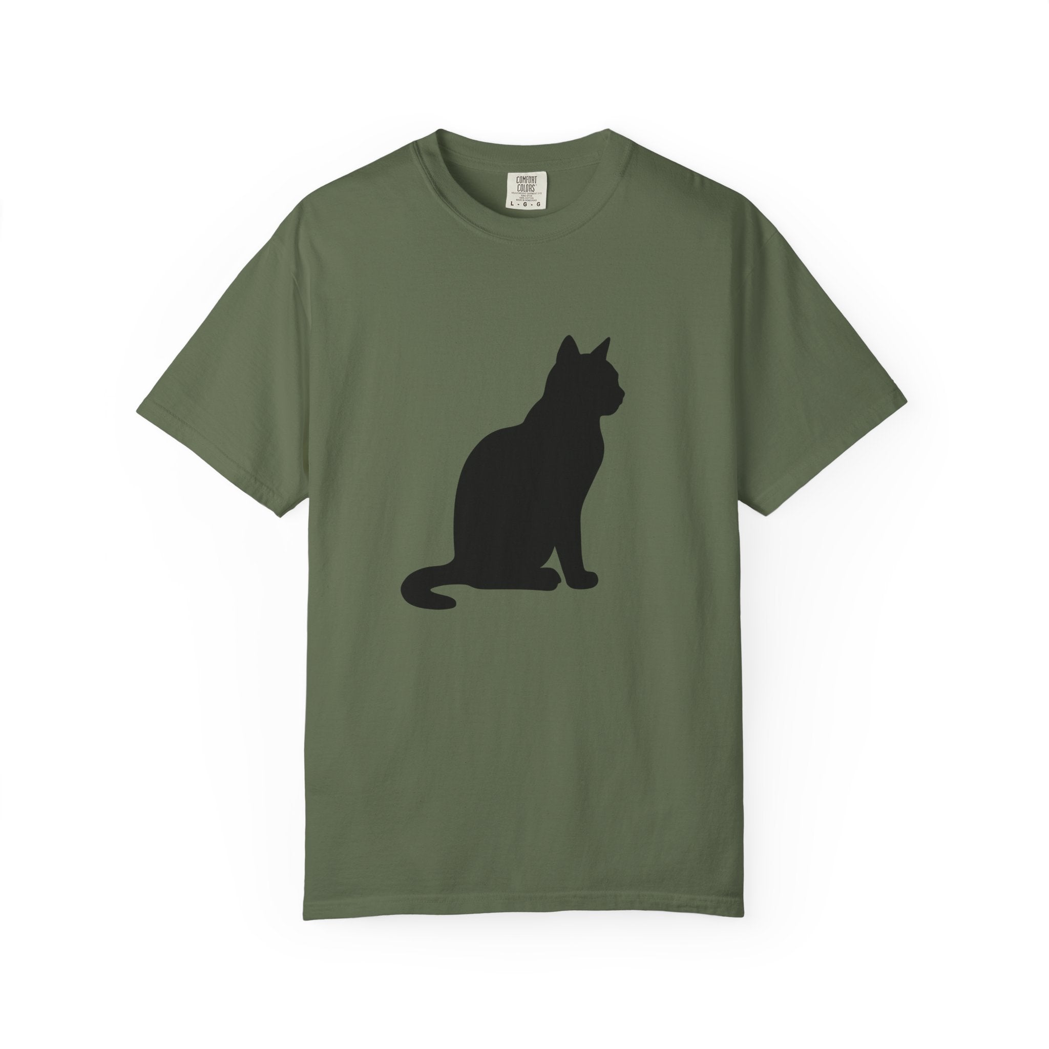 Cat Silhouette T‑Shirt — Minimal Black Kitty Graphic Tee