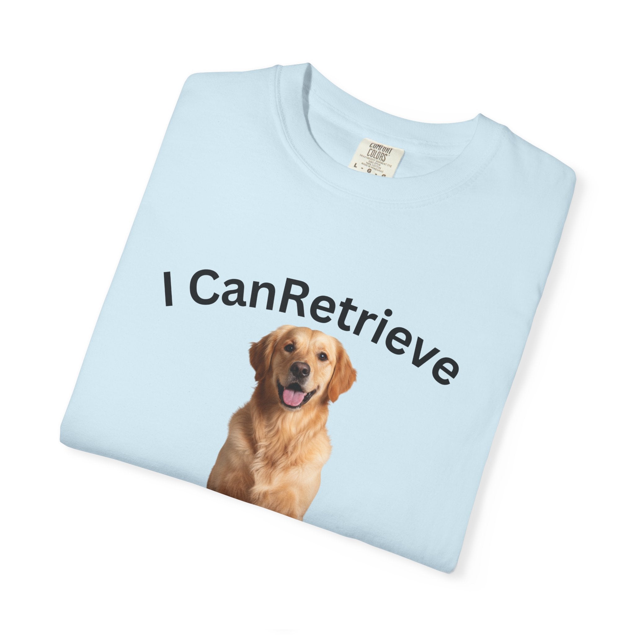 Golden Retriever Portrait T-Shirt — Realistic Dog Face Tee