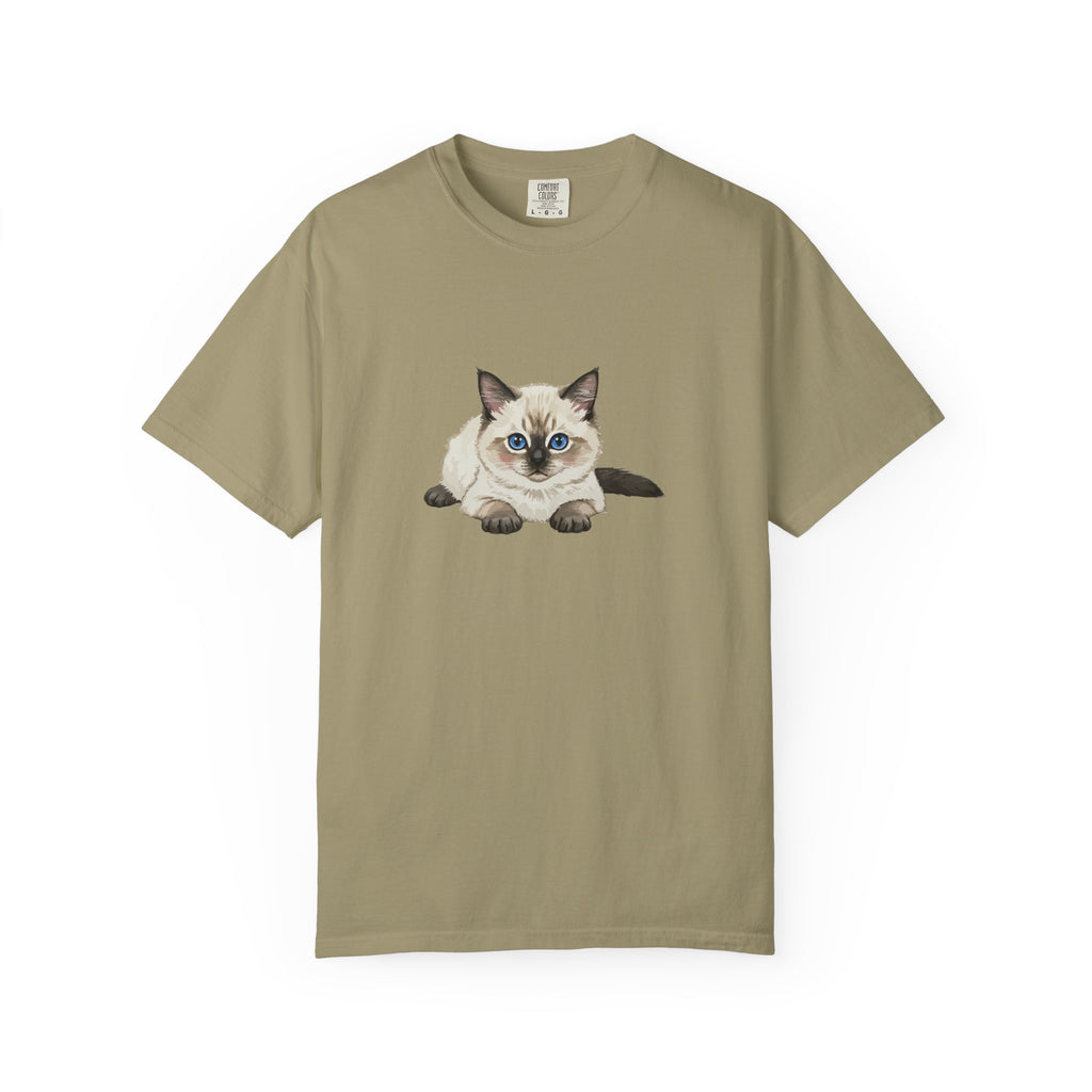 Cat Graphic T-Shirt — Cute Blue-Eyed Siamese Kitten Tee for Cat Lovers