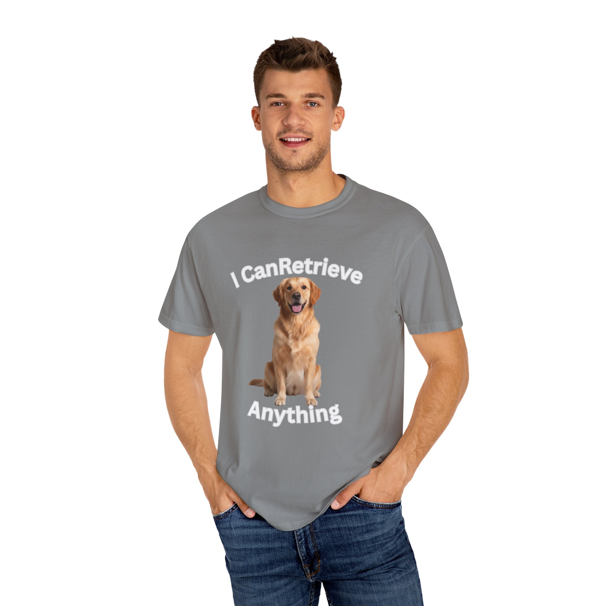 Golden Retriever Portrait T-Shirt — Realistic Dog Face Tee
