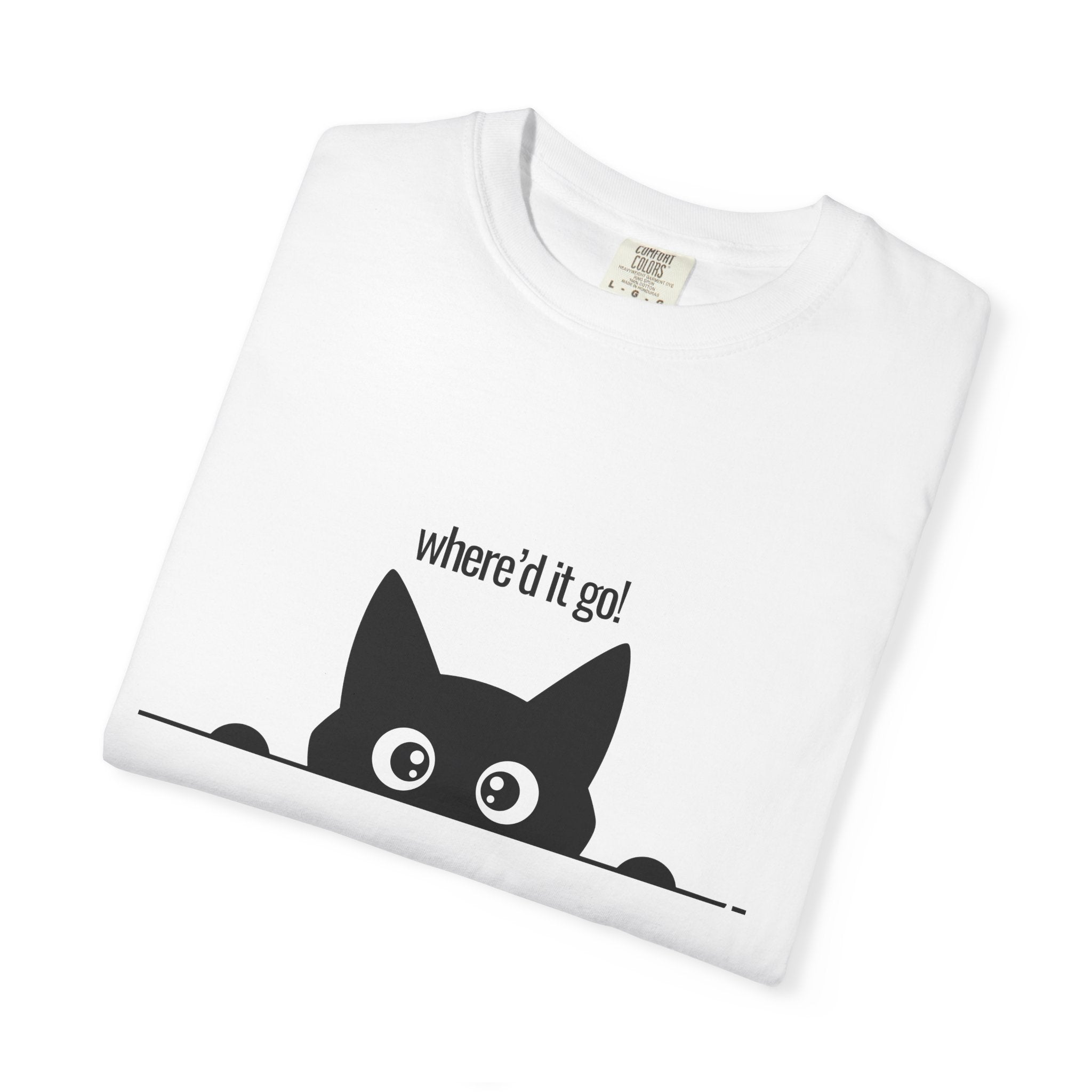 Where'd It Go? Peeking Cat T-Shirt