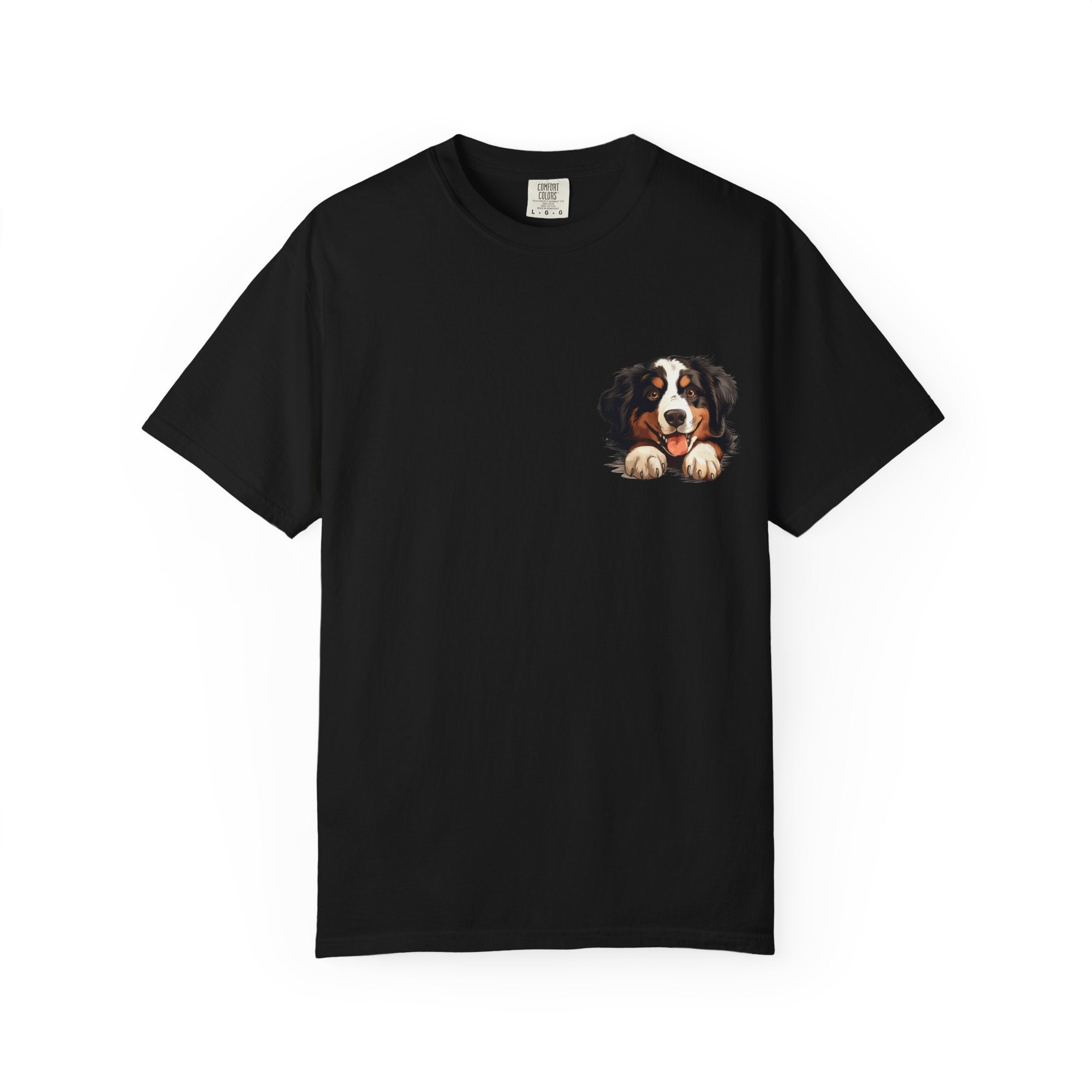 Bernese Mountain Dog Pocket Tee — Cute Puppy Graphic T-Shirt