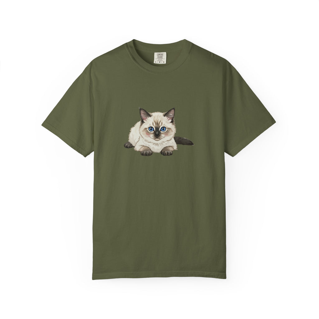 Cat Graphic T-Shirt — Cute Blue-Eyed Siamese Kitten Tee for Cat Lovers