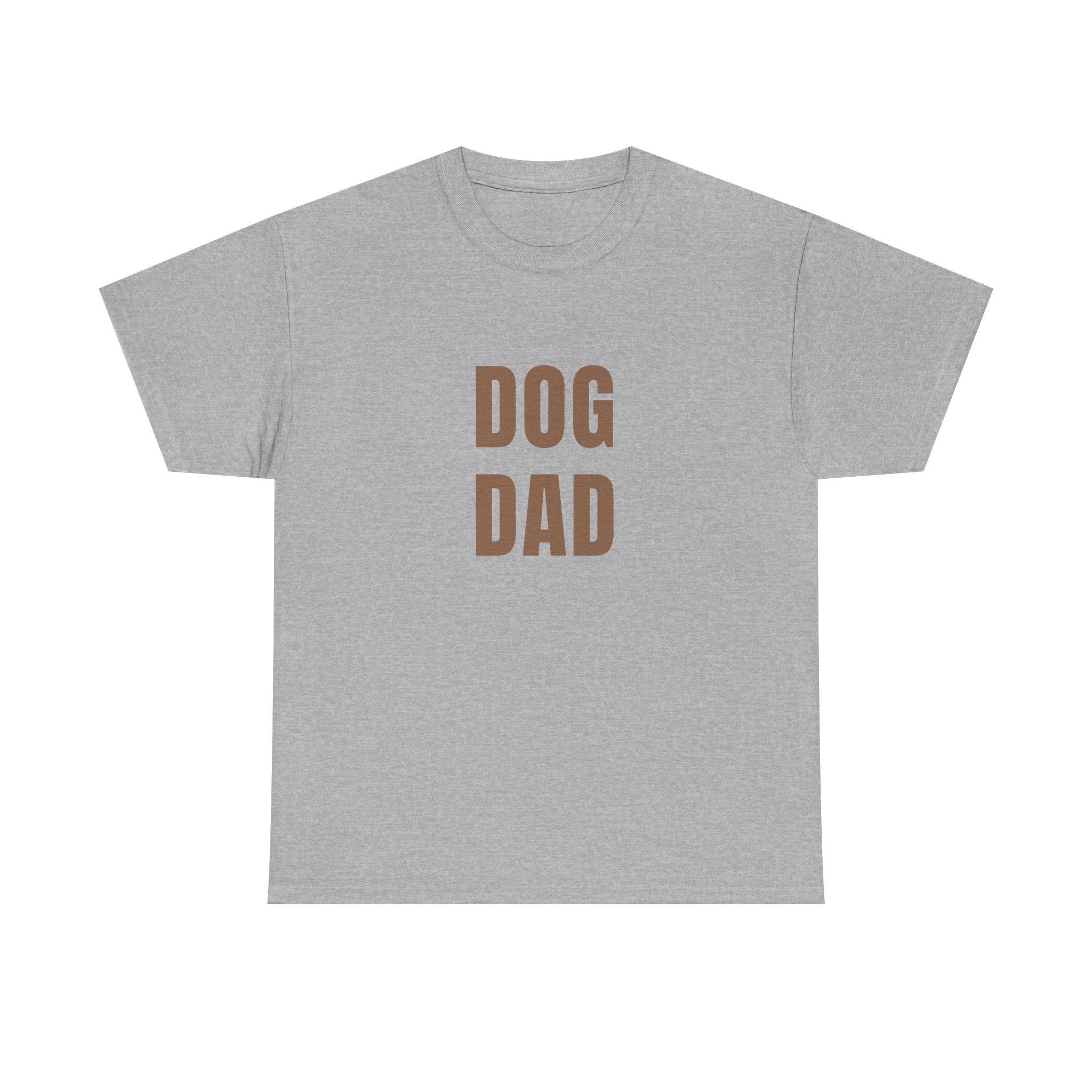 Dog Dad T‑Shirt — Bold Brown Text Pet Lover Tee