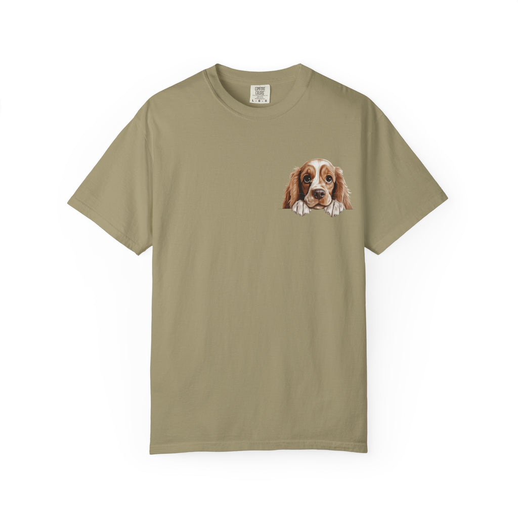 Basset Hound Pocket Tee — Cute Dog Face Graphic T-Shirt