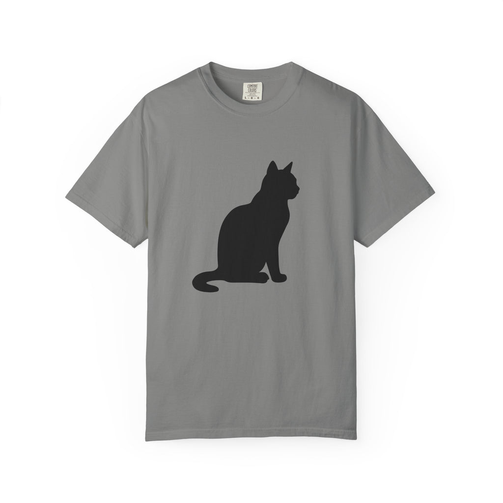 Cat Silhouette T‑Shirt — Minimal Black Kitty Graphic Tee
