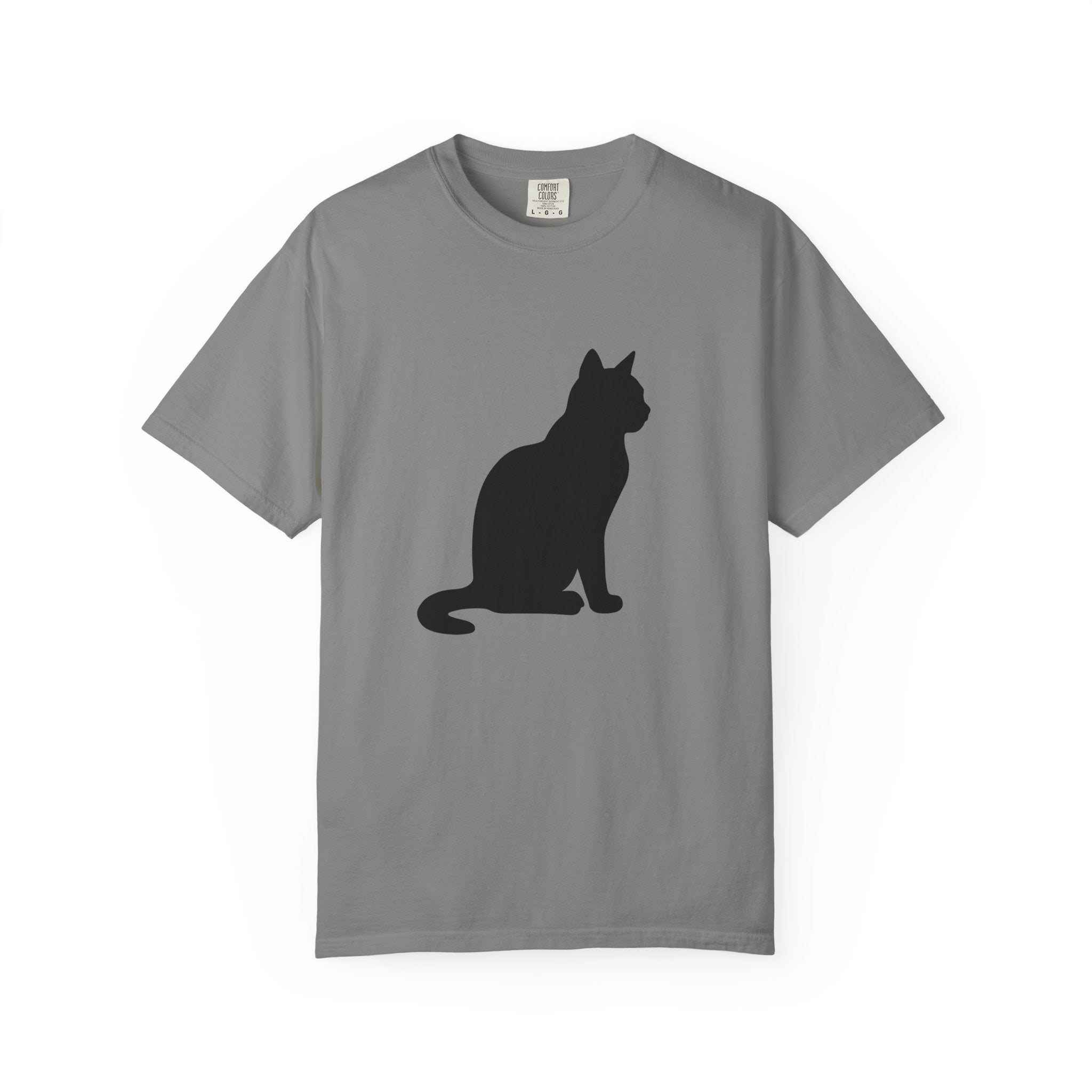 Cat Silhouette T‑Shirt — Minimal Black Kitty Graphic Tee