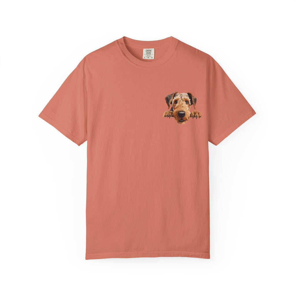 Peekaboo Airedale Dog T‑Shirt — Cute Puppy Graphic Tee