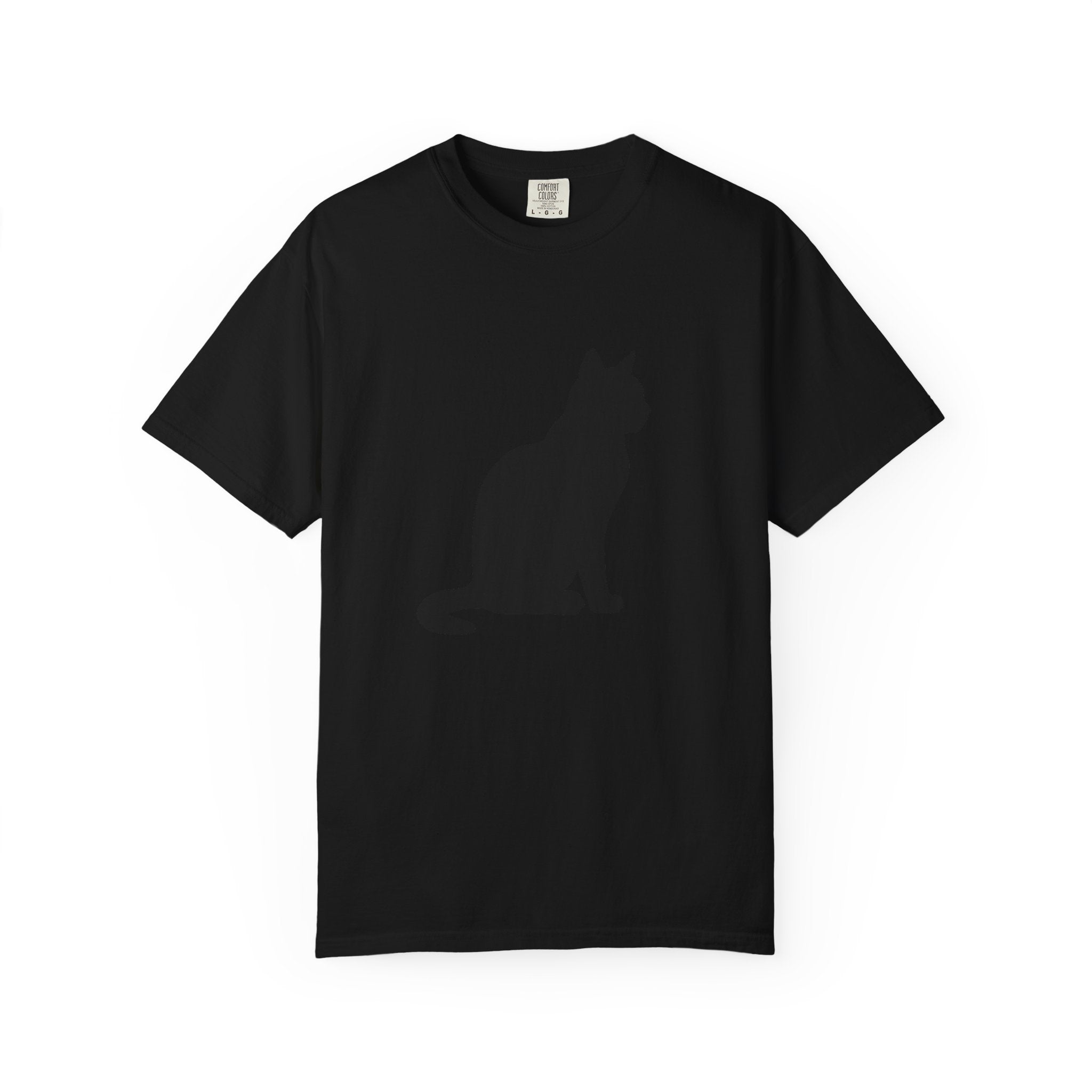 Cat Silhouette T‑Shirt — Minimal Black Kitty Graphic Tee