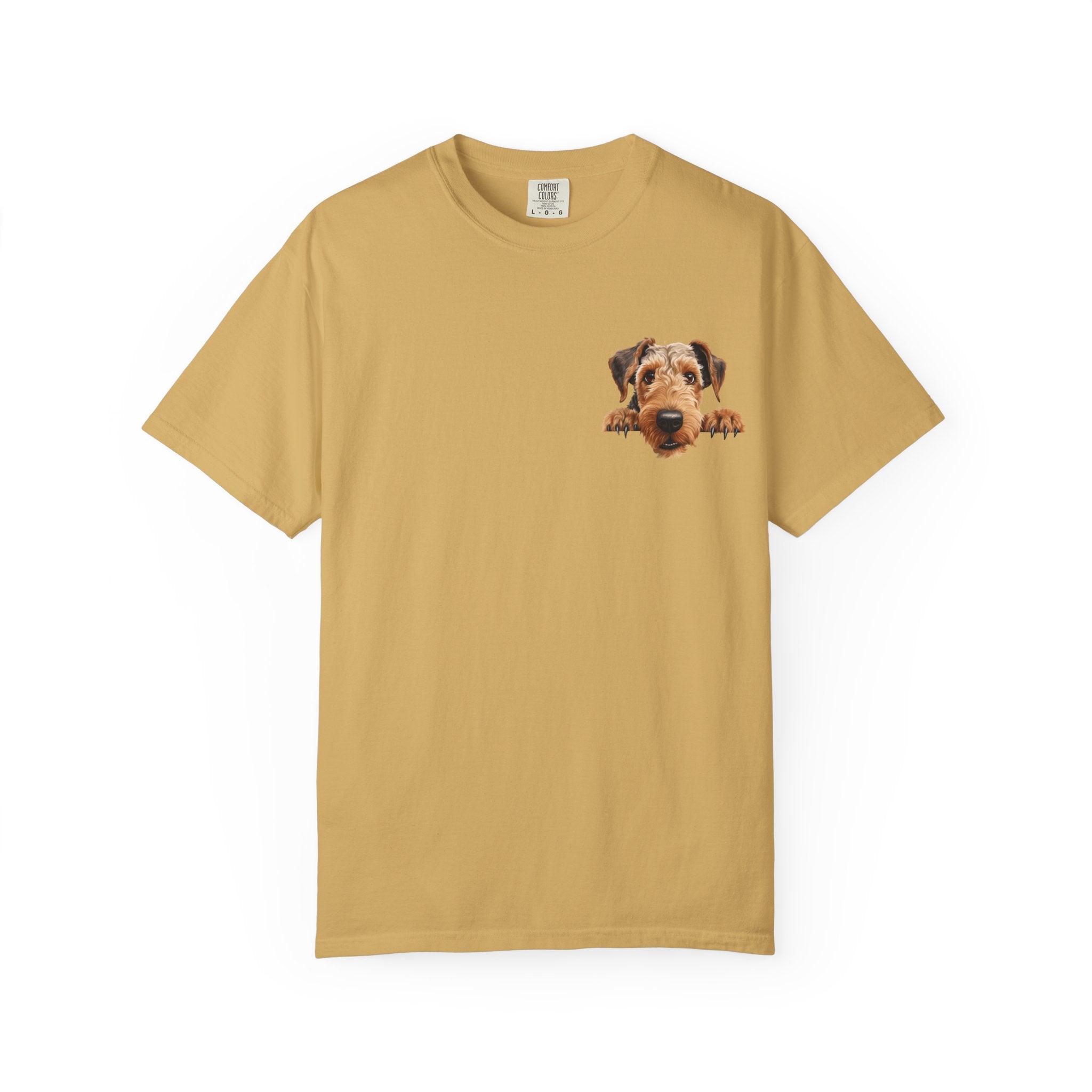 Peekaboo Airedale Dog T‑Shirt — Cute Puppy Graphic Tee