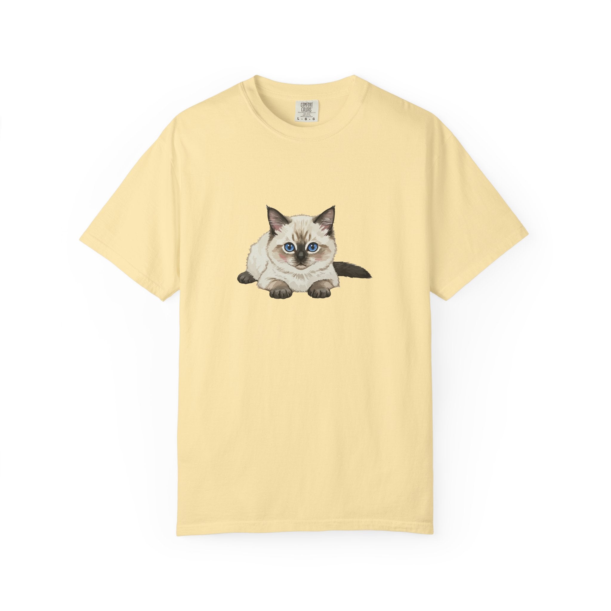 Cat Graphic T-Shirt — Cute Blue-Eyed Siamese Kitten Tee for Cat Lovers