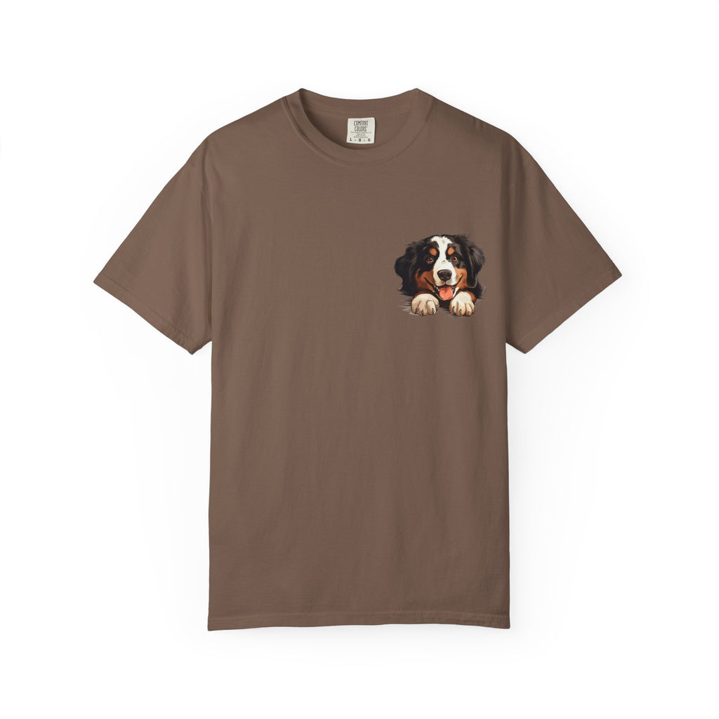 Bernese Mountain Dog Pocket Tee — Cute Puppy Graphic T-Shirt