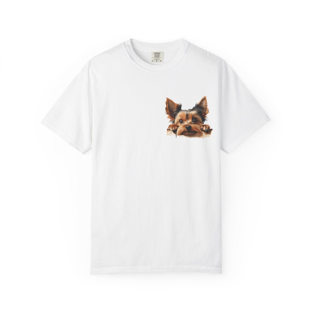 Yorkie Peeking T-Shirt — Cute Yorkshire Terrier Graphic Tee