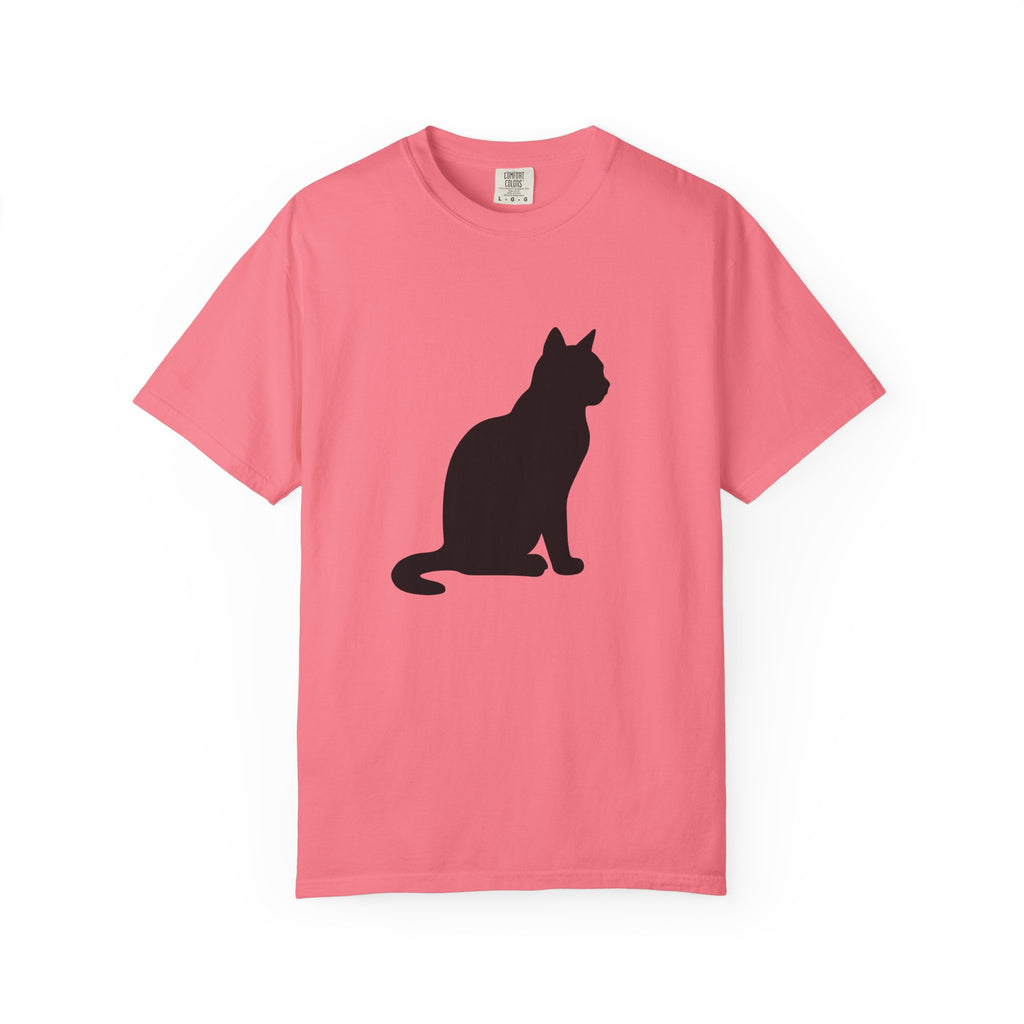 Cat Silhouette T‑Shirt — Minimal Black Kitty Graphic Tee